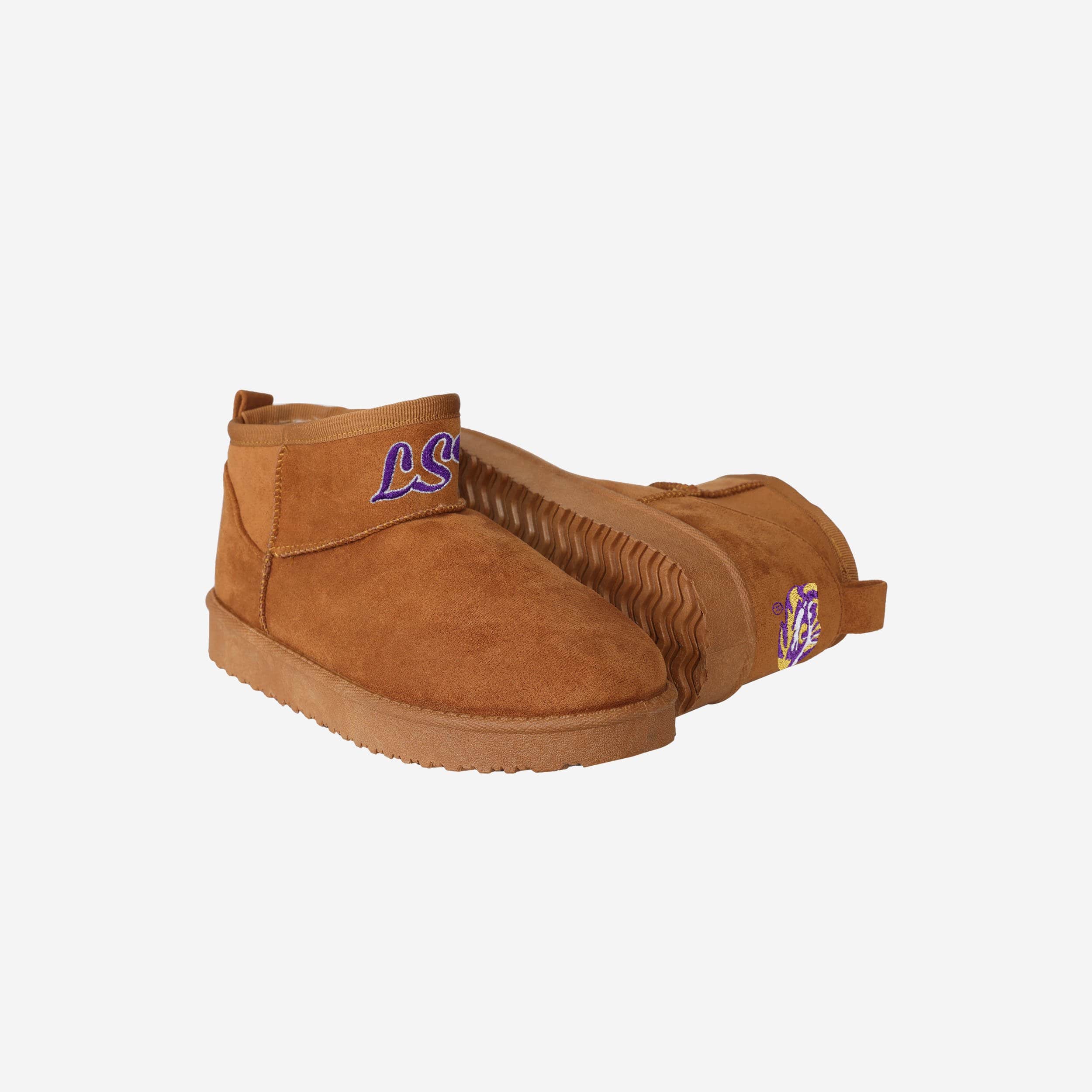 LSU Tigers Women's Fuzzy Team Logo Fan Boots - Stylish and Comfortable!