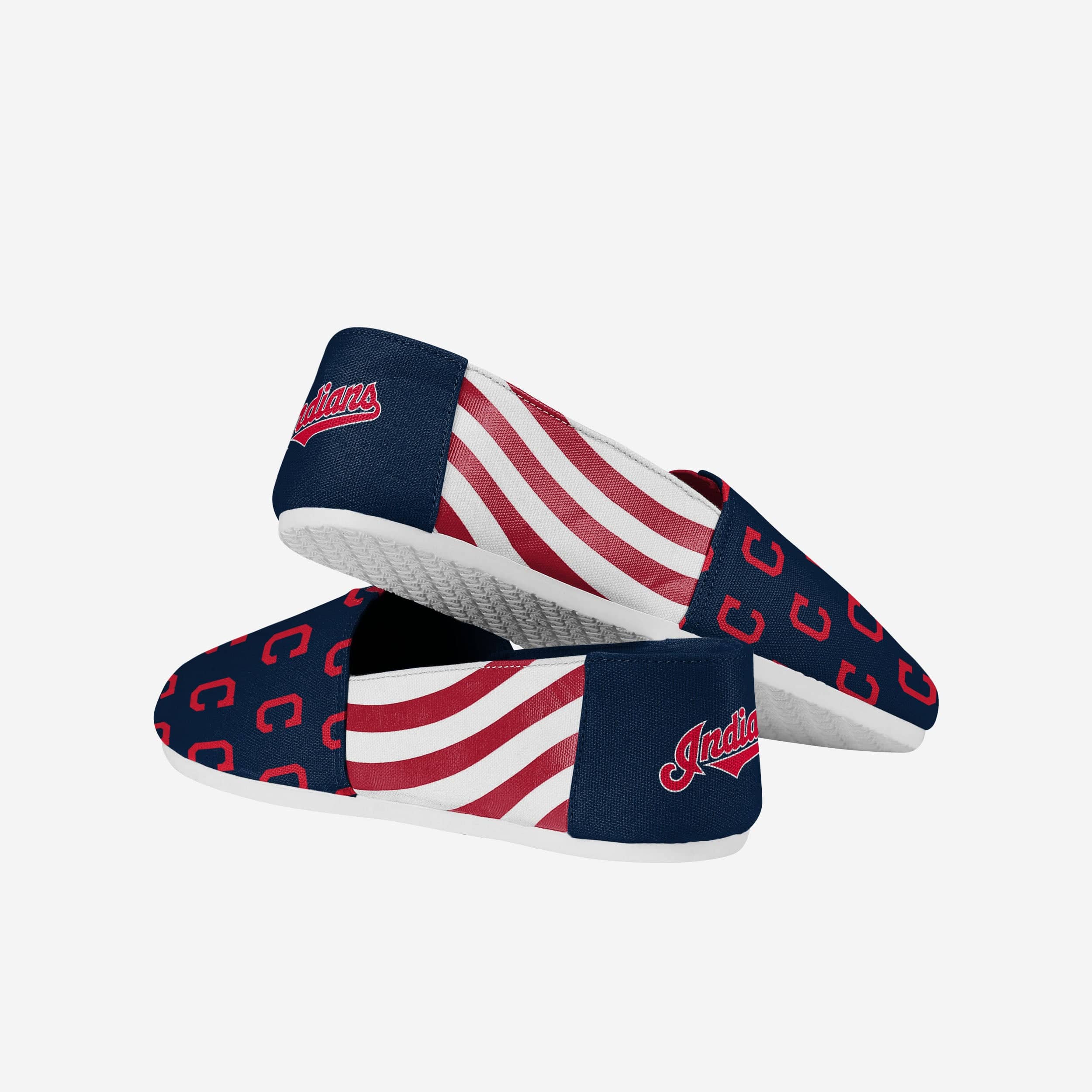 Stylish Cleveland Guardians Women's Stripe Canvas Shoes