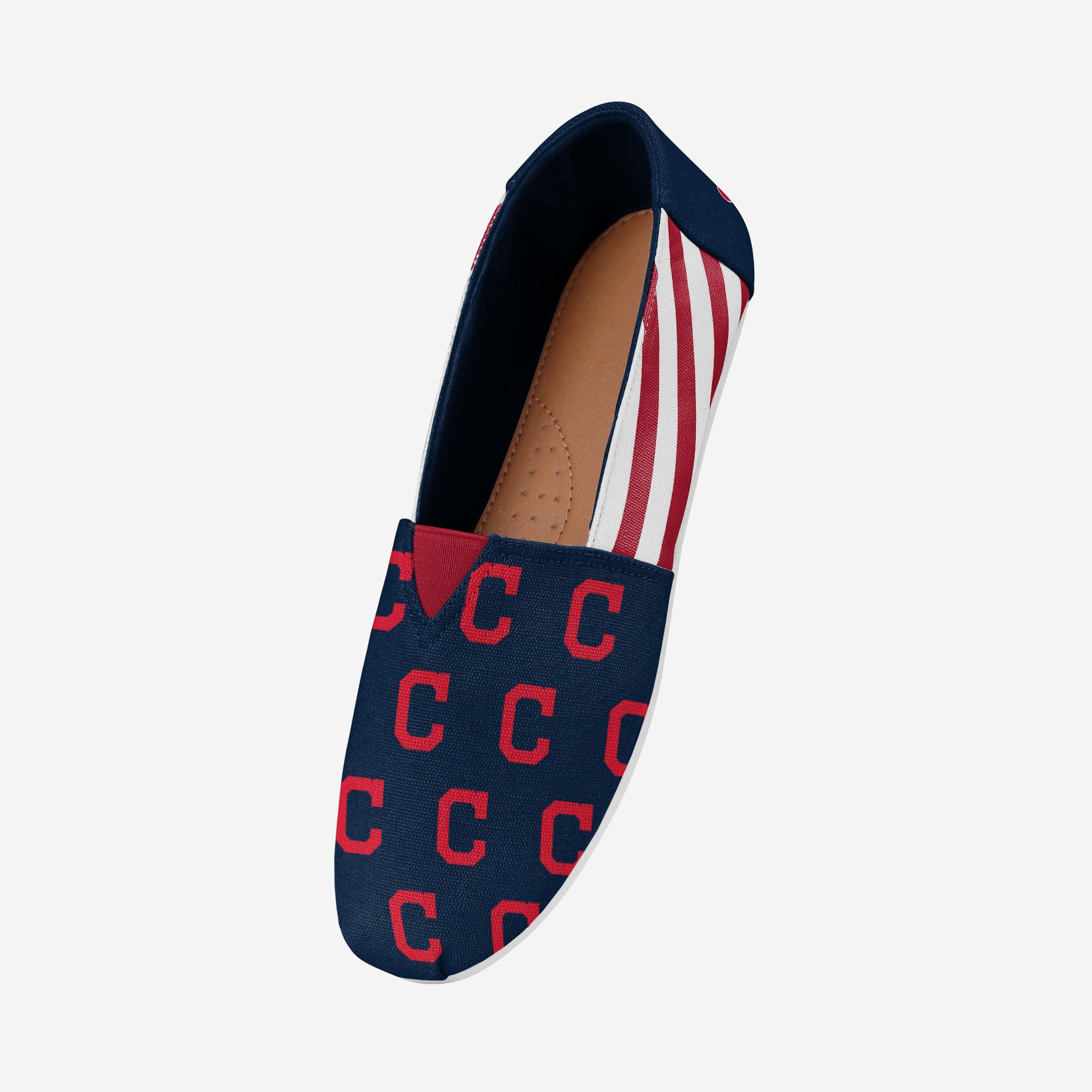 Stylish Cleveland Guardians Women's Stripe Canvas Shoes