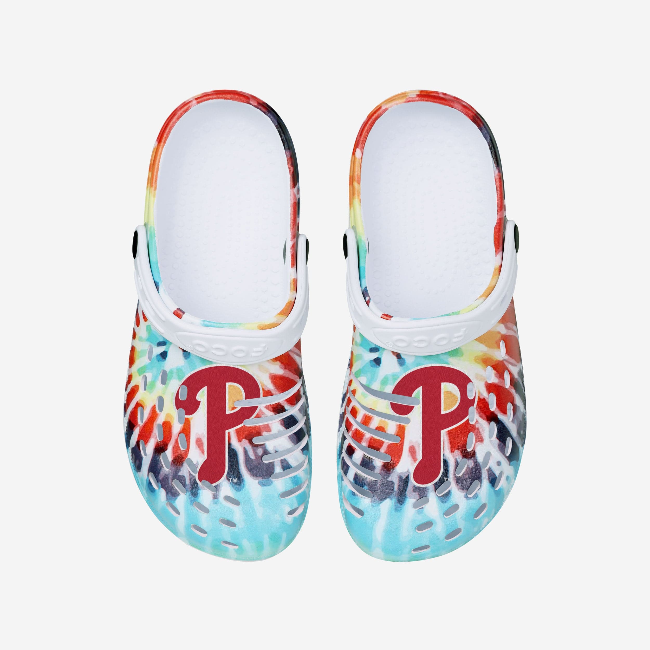 Philadelphia Phillies Women's Stylish Tie - Dye Clogs with Straps