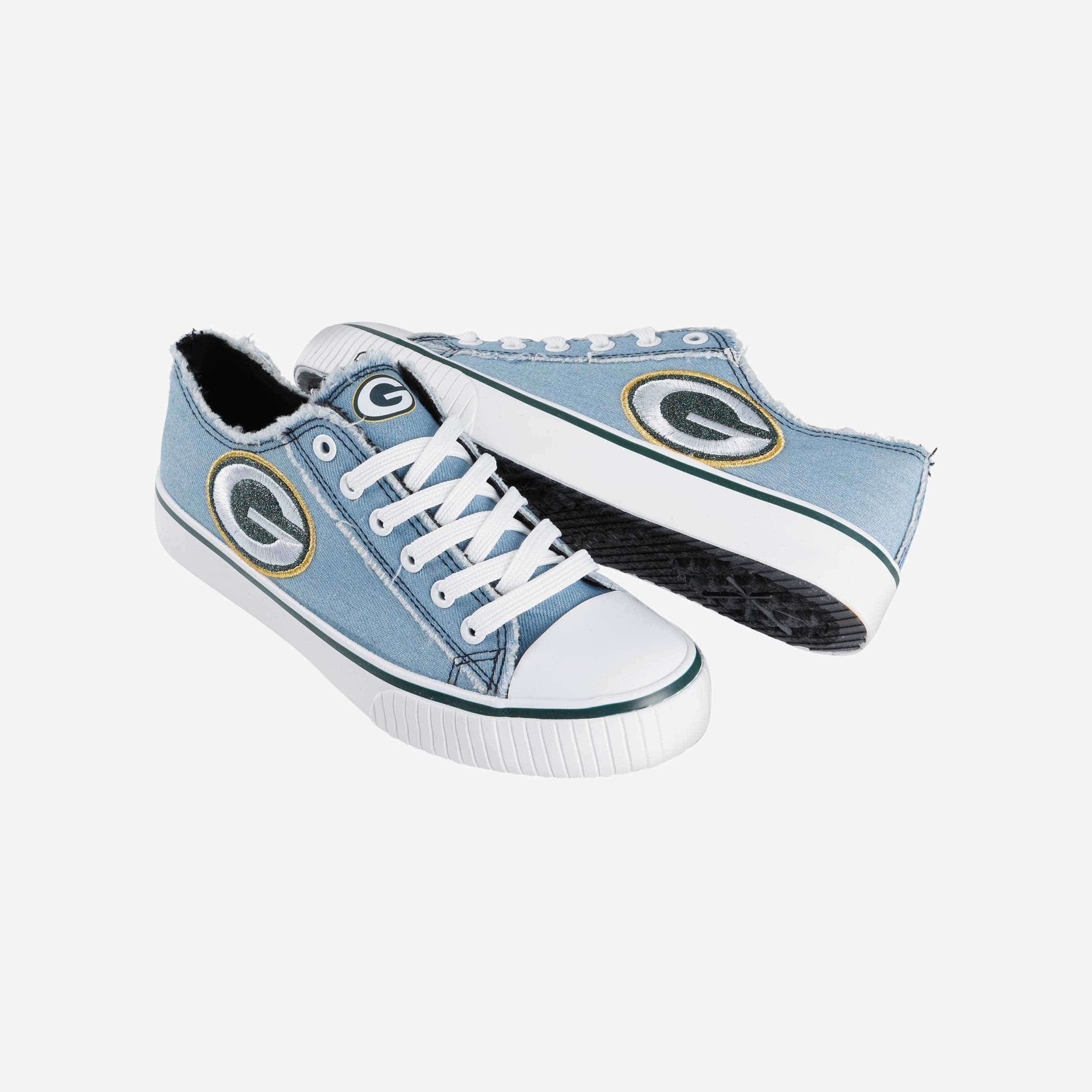 Glamorous Green Bay Packers Women's Denim Low-Top Canvas Shoes