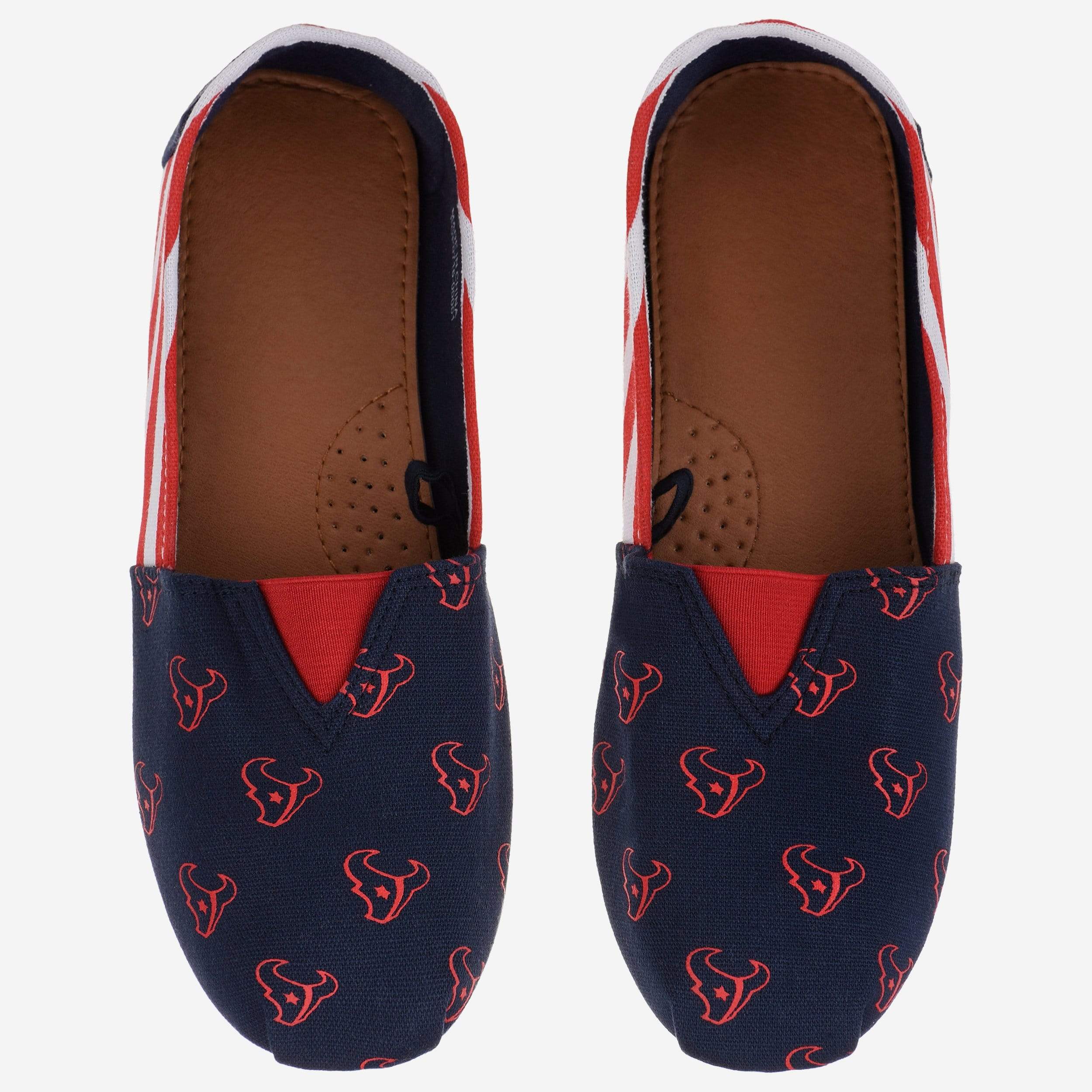 Stylish Houston Texans Women's Stripe Canvas Shoes