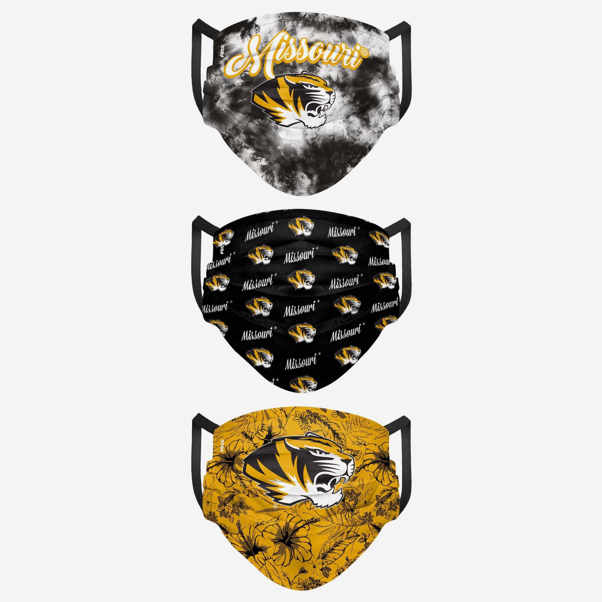 Missouri Tigers Women's Matchday 3-Pack Fashion Face Covers - Show Your Team Spirit!