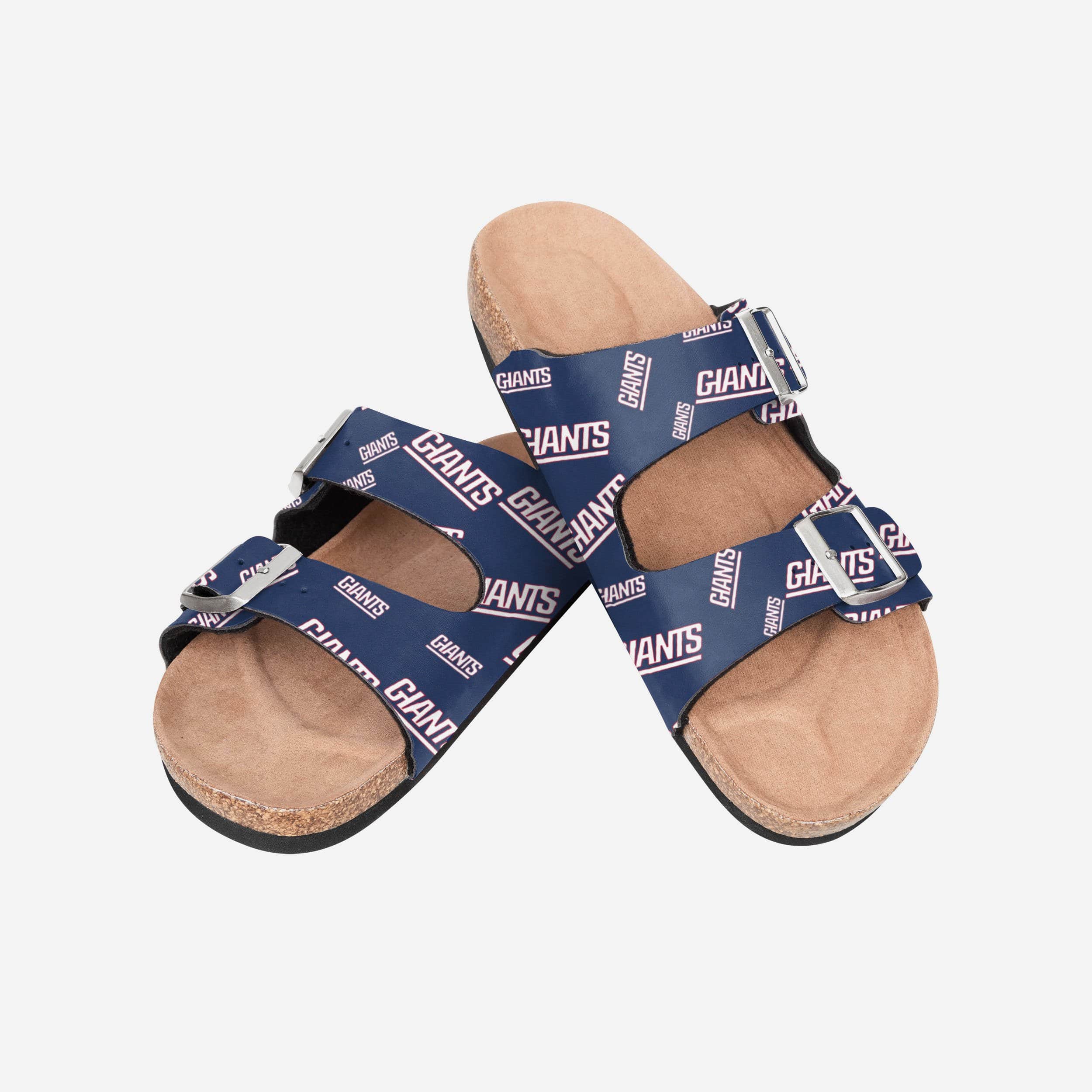New York Giants Women's Stylish Mini Print Double Buckle Sandals
