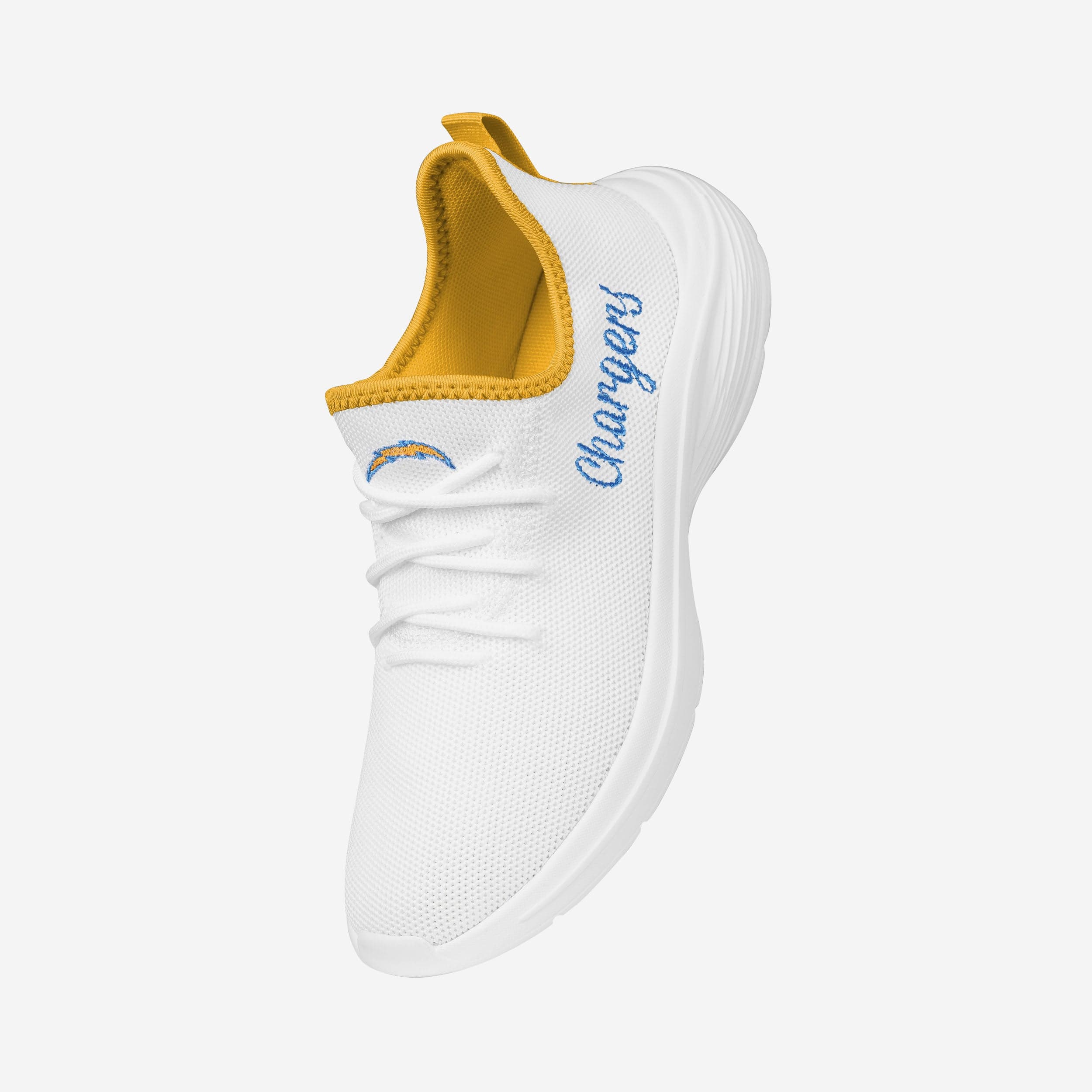 Stylish Los Angeles Chargers Women's White Midsole Sneakers