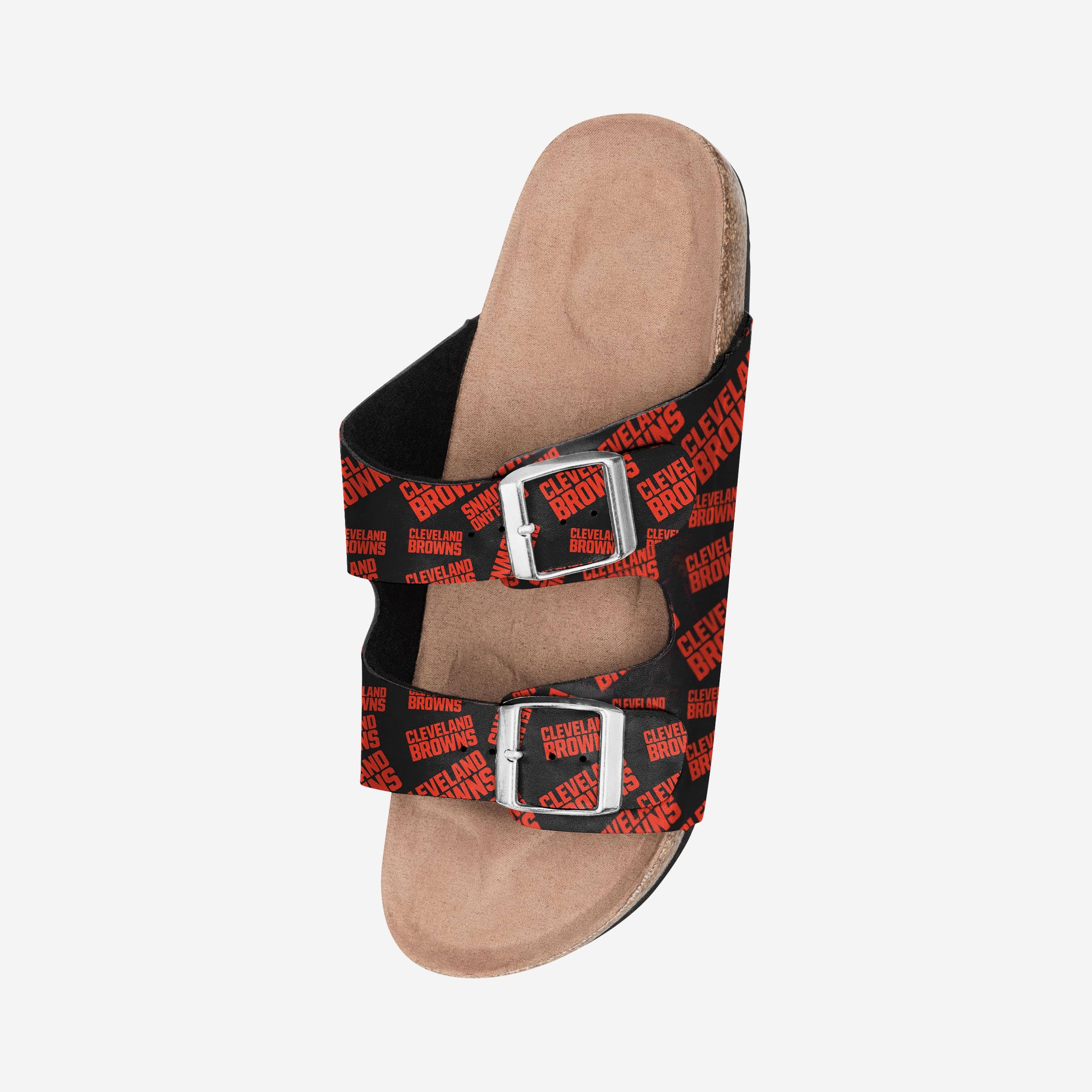 Cleveland Browns Women's Stylish Mini Print Double Buckle Sandals