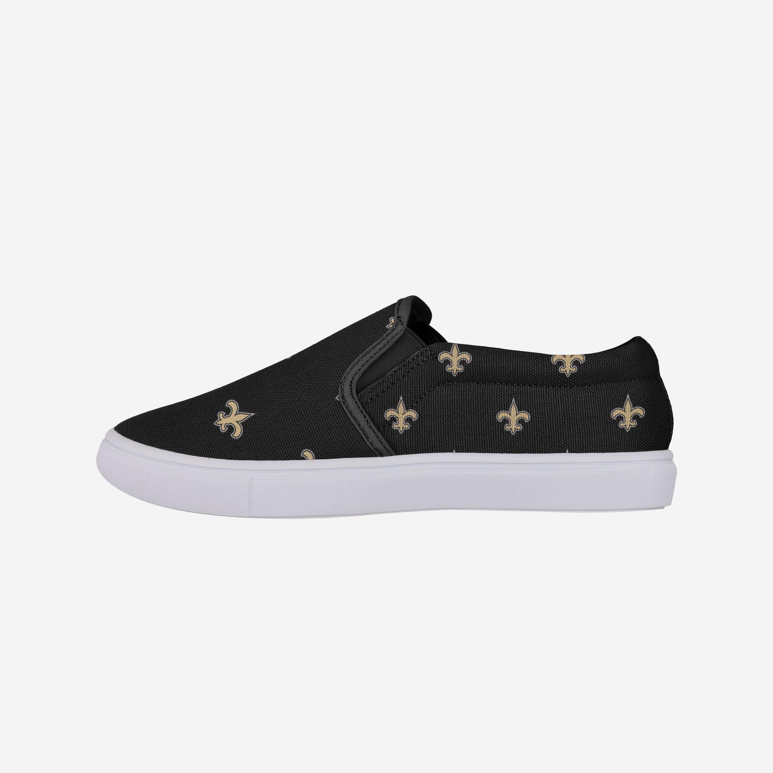 New Orleans Saints Women's Stylish Repeat Logo Slip-On Canvas Shoes
