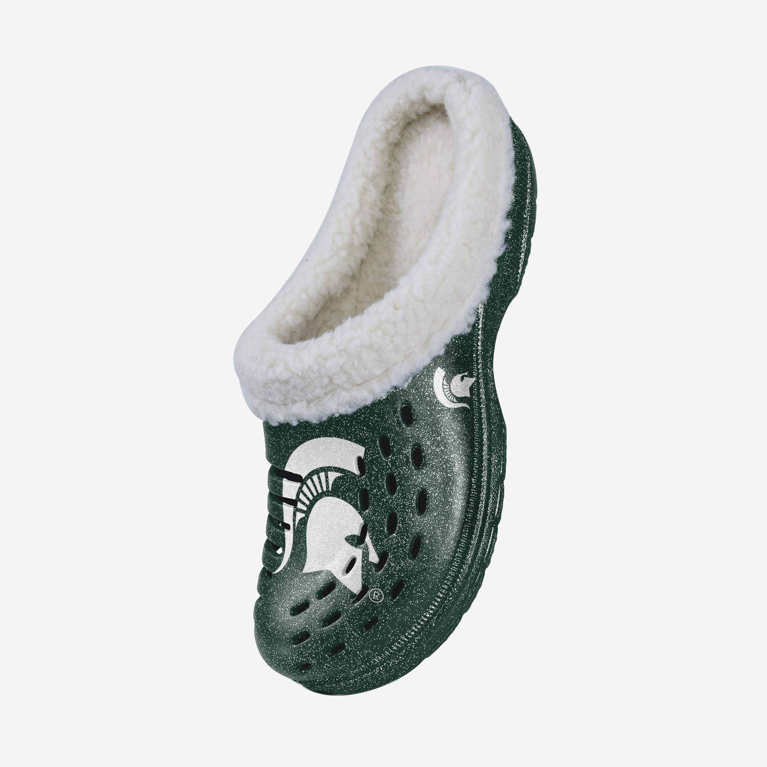 Michigan State Spartans Women's Sparkling Sherpa-Lined Clogs