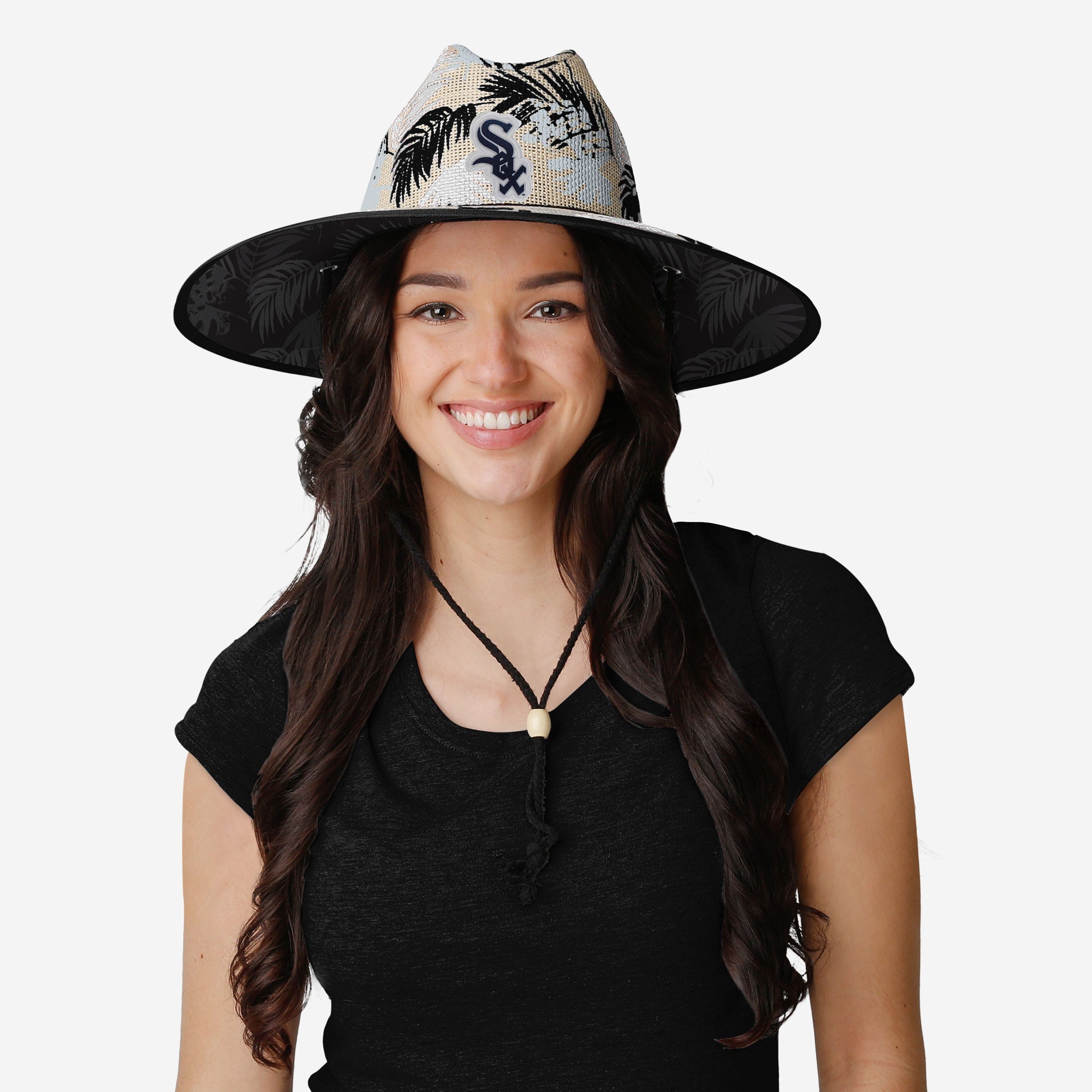 Stylish Chicago White Sox Floral Straw Hat - A Must - Have for Summer Fans