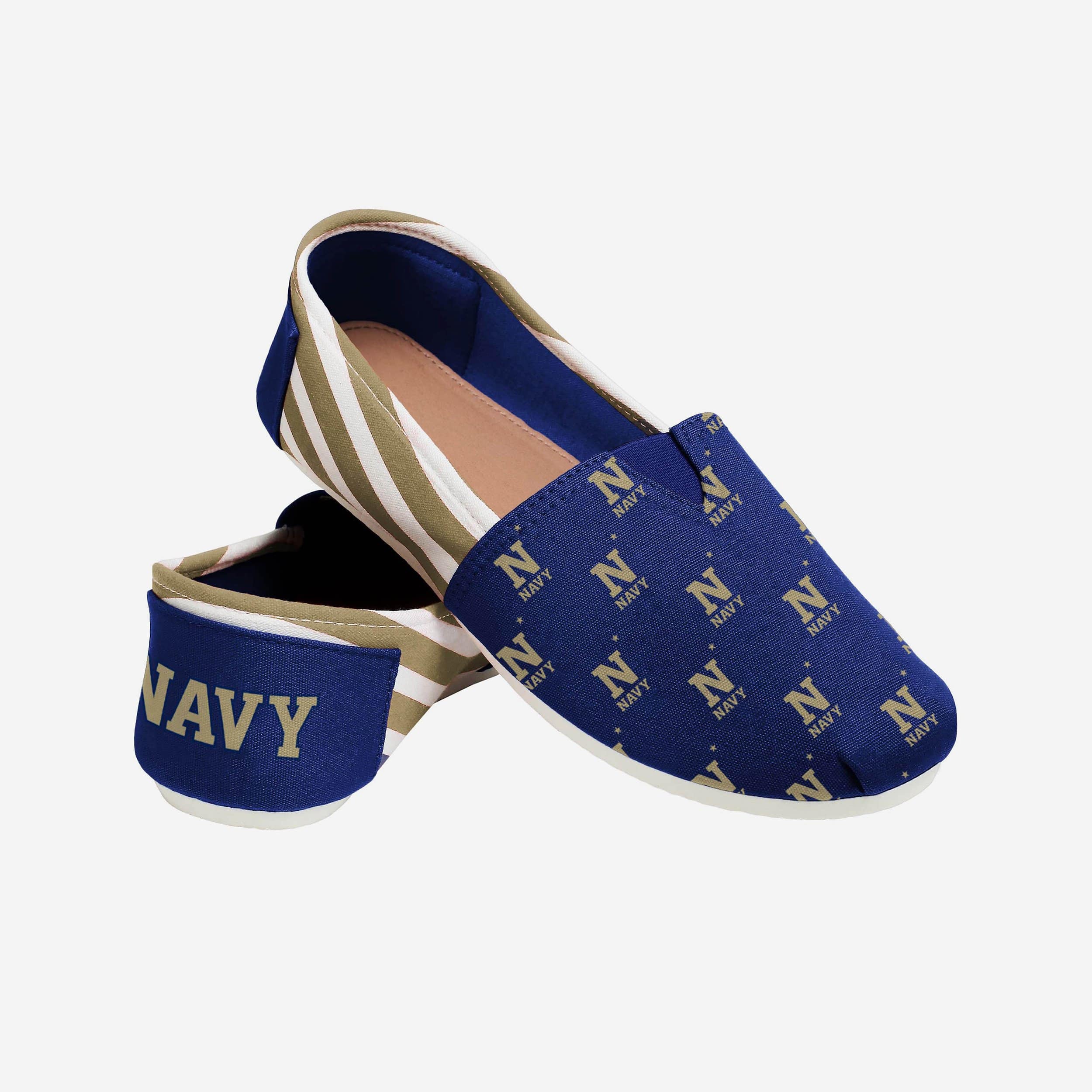 Navy Midshipmen Women's Stylish Stripe Canvas Shoes