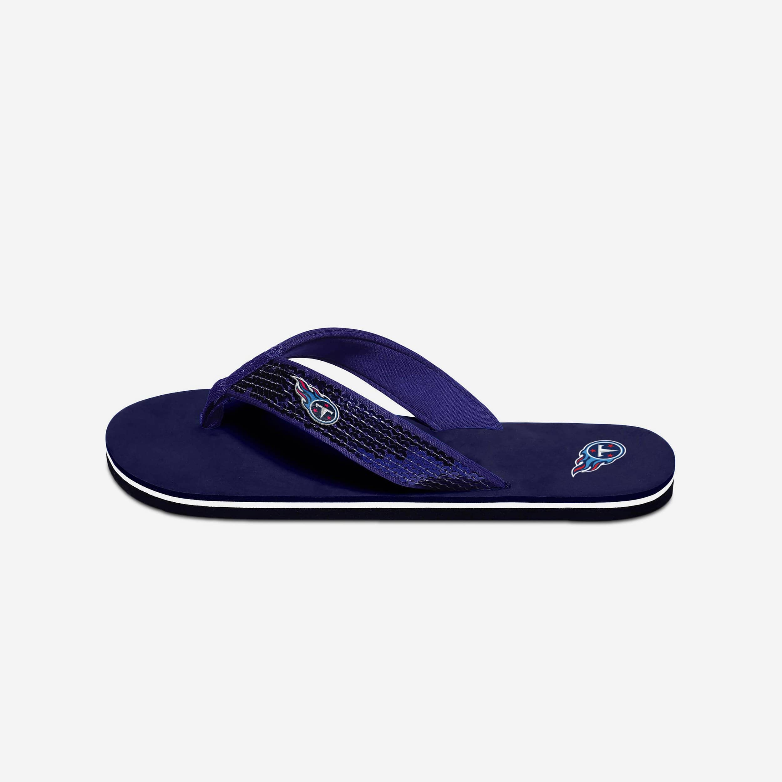 Glamorous Tennessee Titans Women's Sequin Flip - Flops