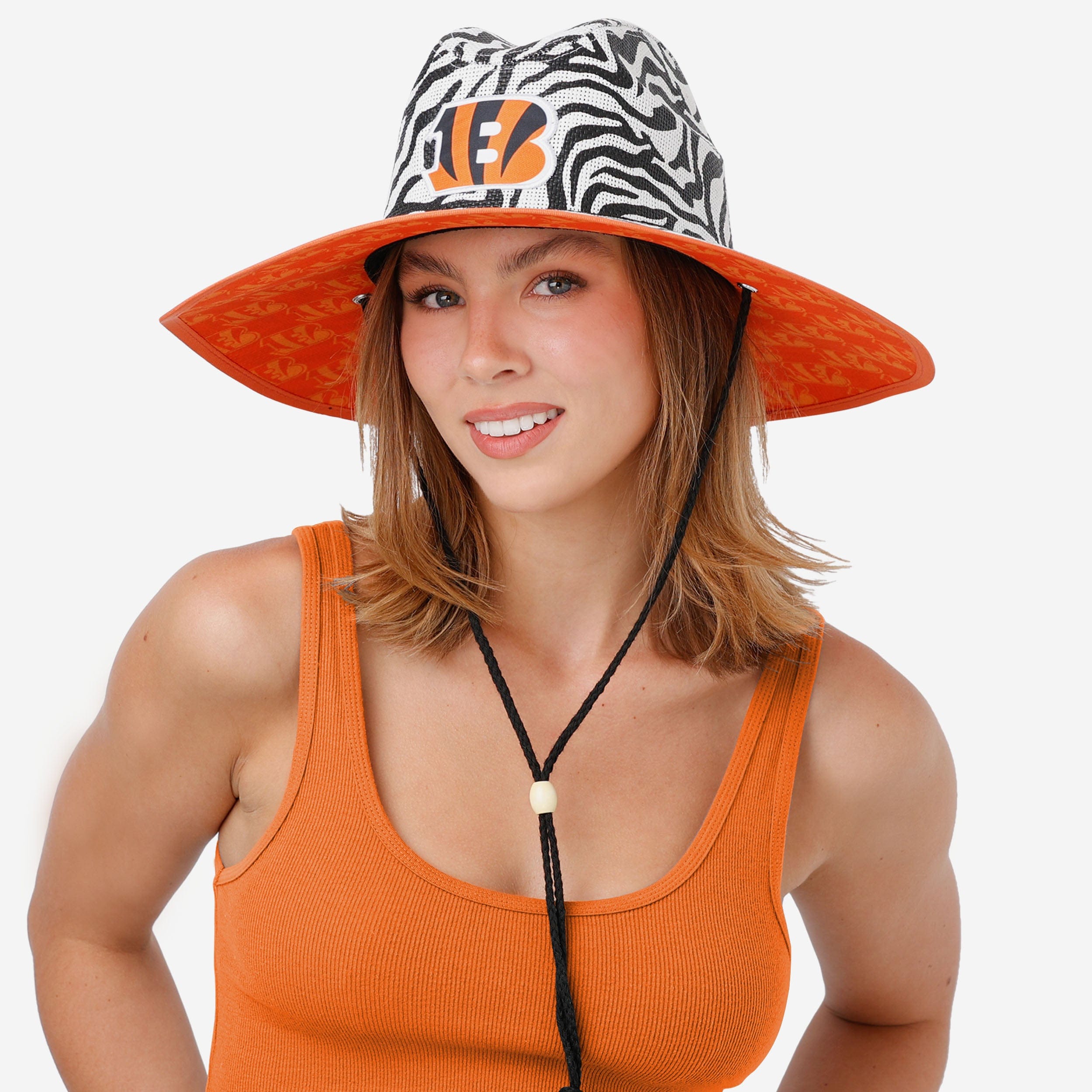 Cincinnati Bengals Themed Straw Hat - Show Your Team Spirit!