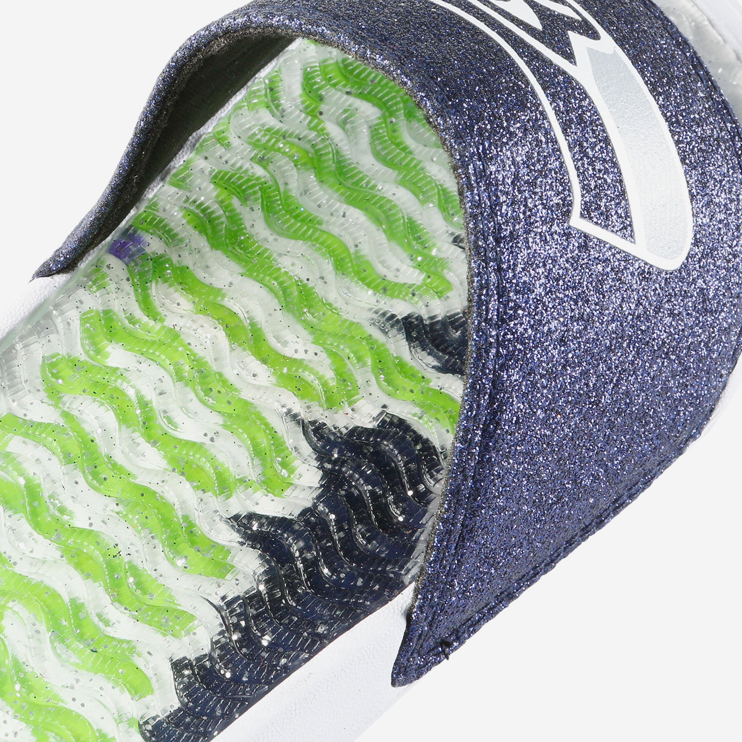 Sparkling Seattle Seahawks Women's Glitter Gel Slides - Show Your Team Spirit!