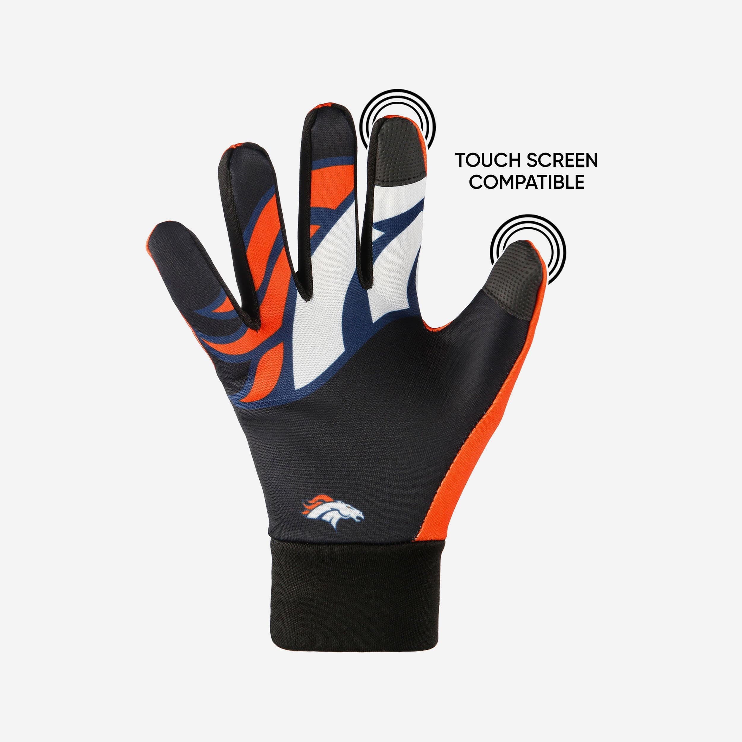 Denver Broncos Texting Gloves with Palm Logo - Show Your Team Spirit!