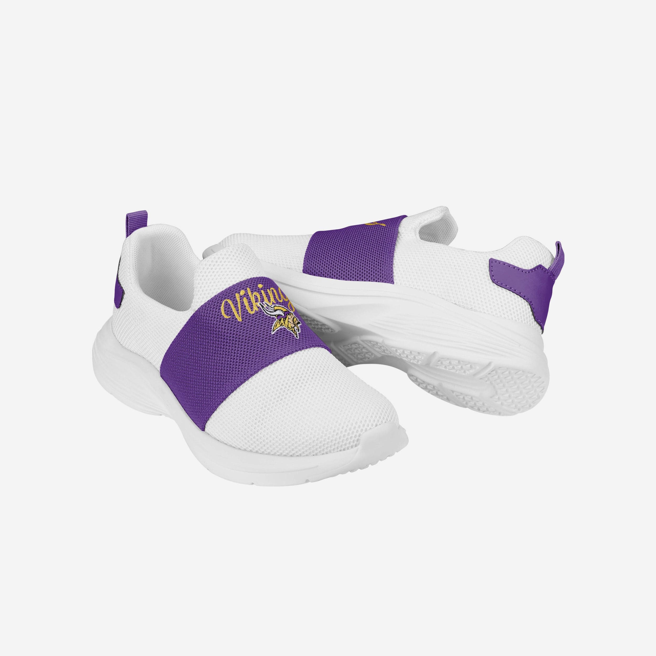 Minnesota Vikings Women's Stylish White Slip-On Sneakers