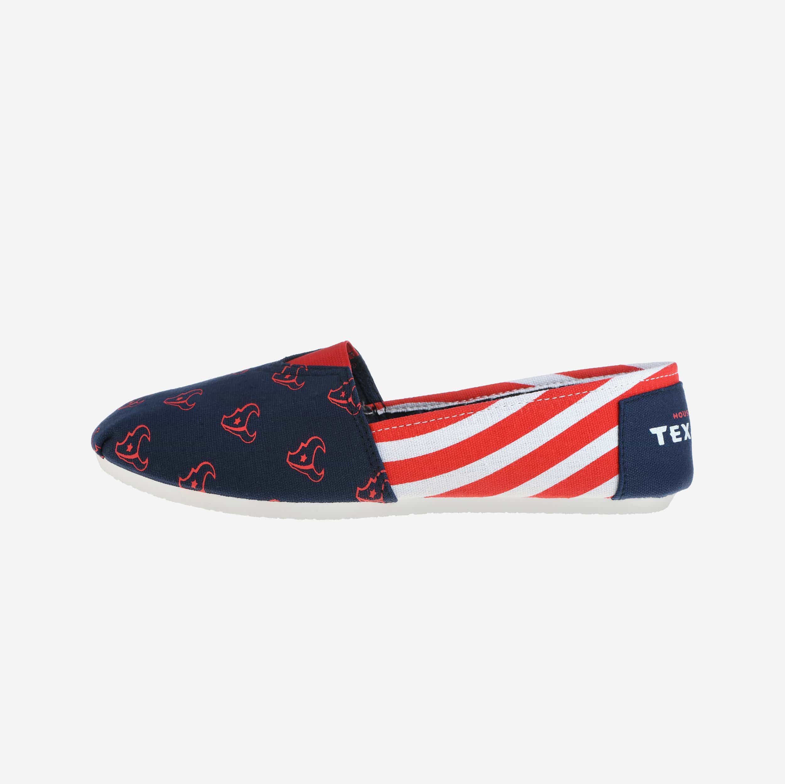 Stylish Houston Texans Women's Stripe Canvas Shoes