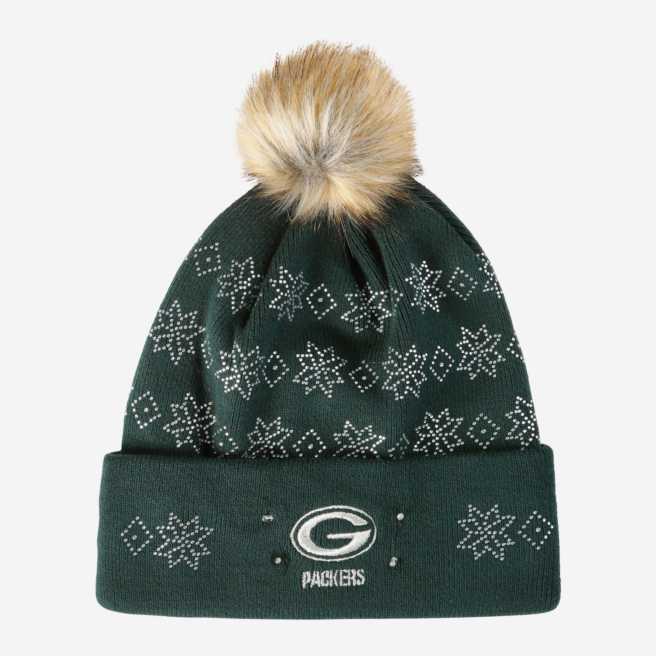 Green Bay Packers Glittering Light-Up Beanie - Show Your Team Spirit!