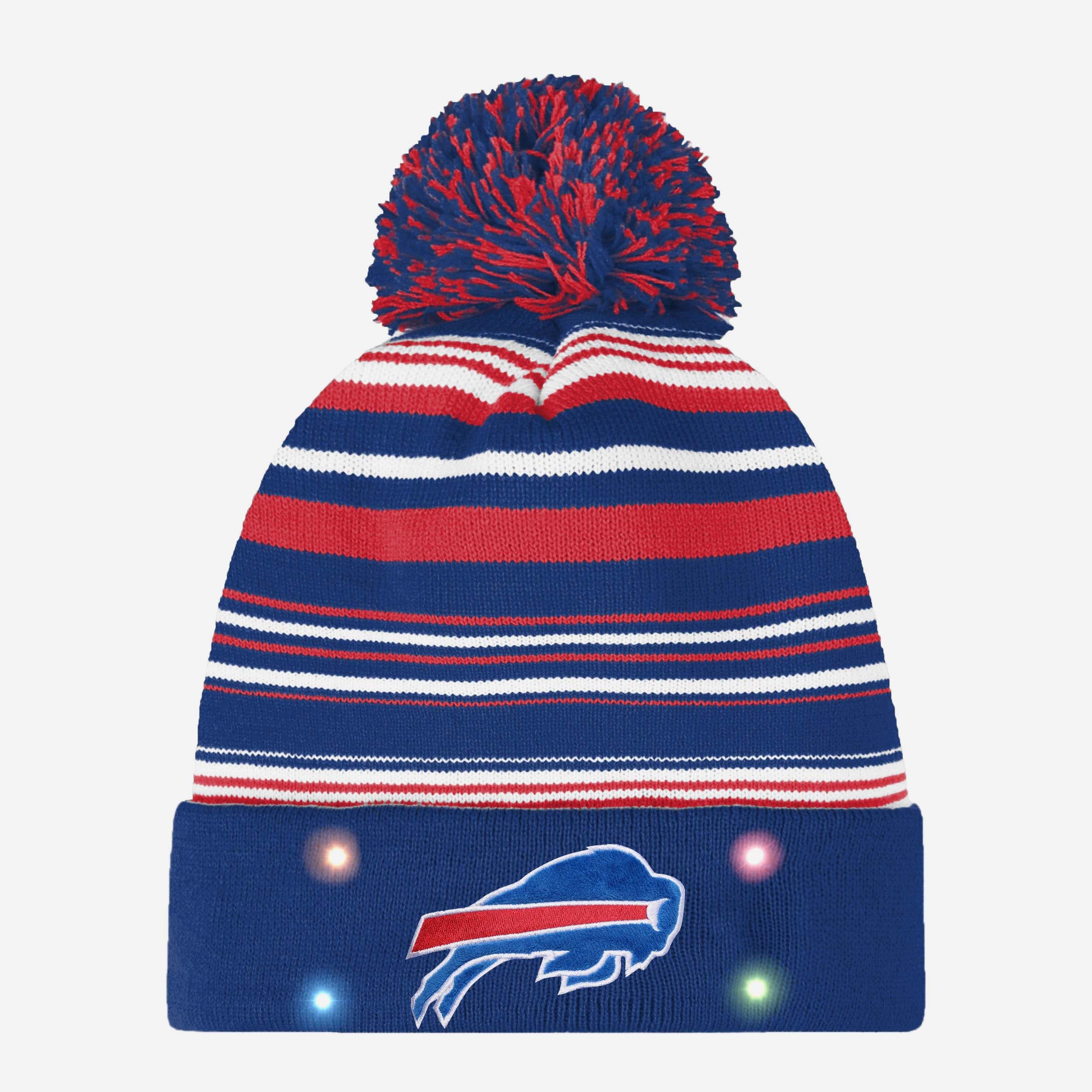 Buffalo Bills Stunning Horizontal Stripe Light-Up Beanie