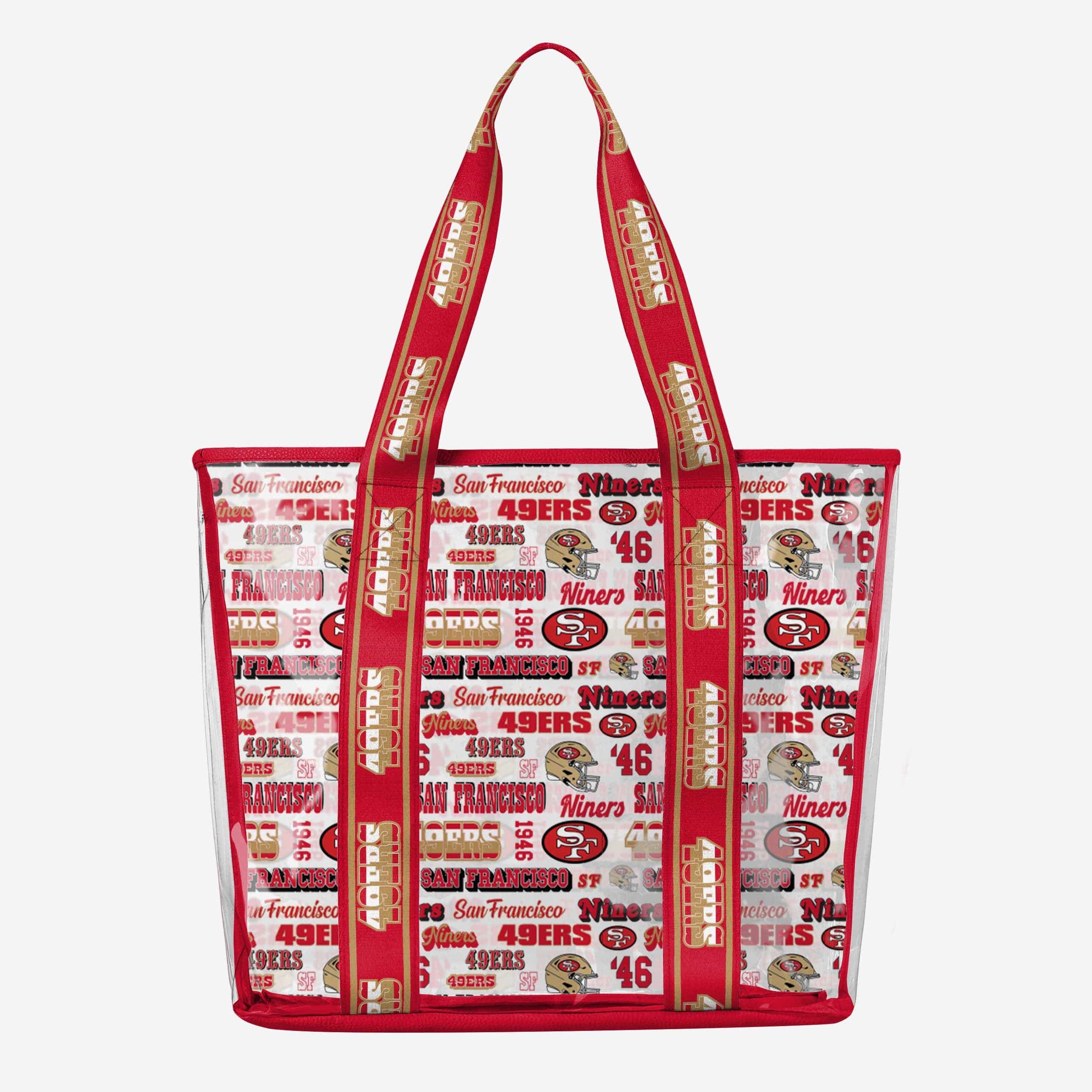 San Francisco 49ers Retro Print Clear Tote Bag - Show Your Fandom!