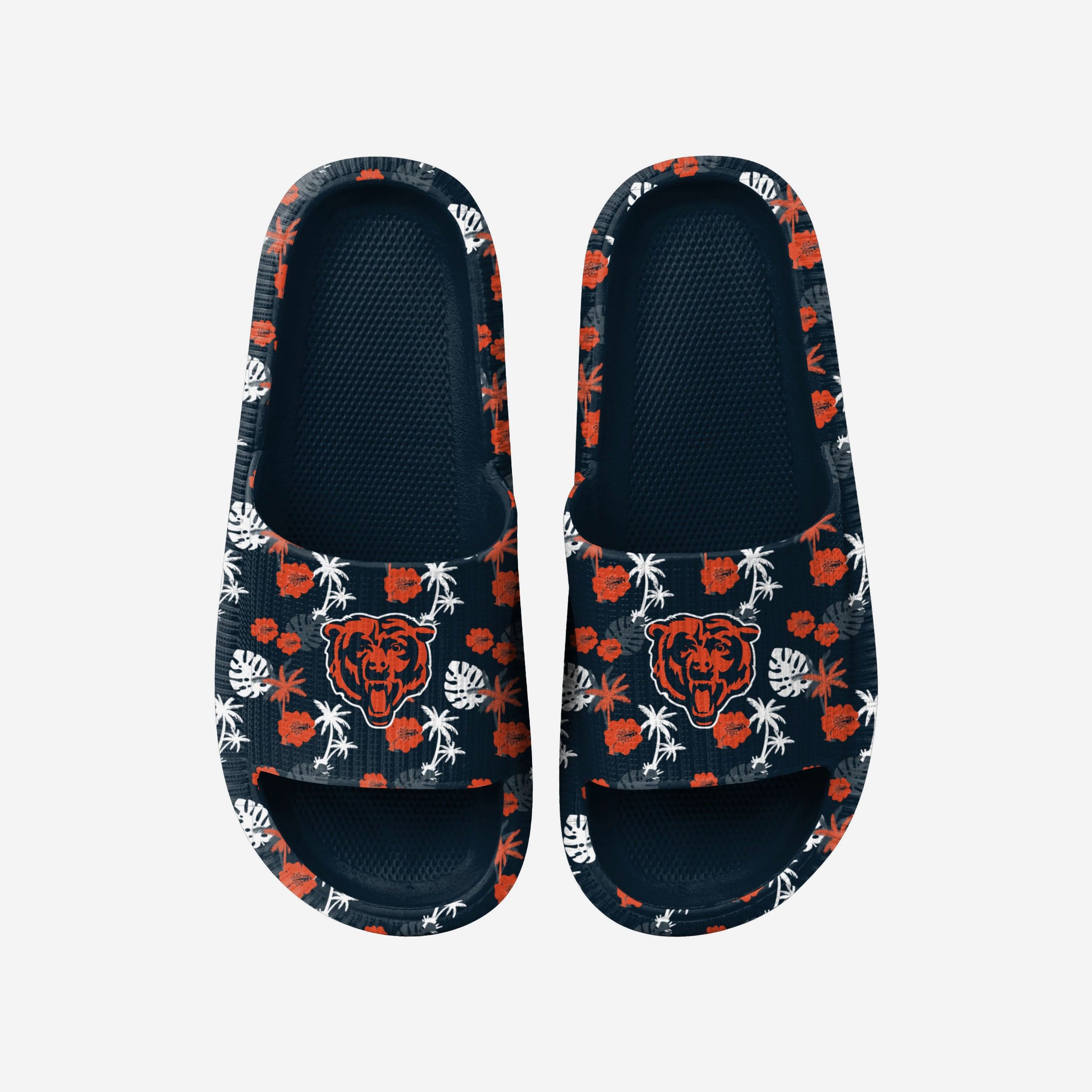 Stylish Chicago Bears Women's Floral Pillow Slides