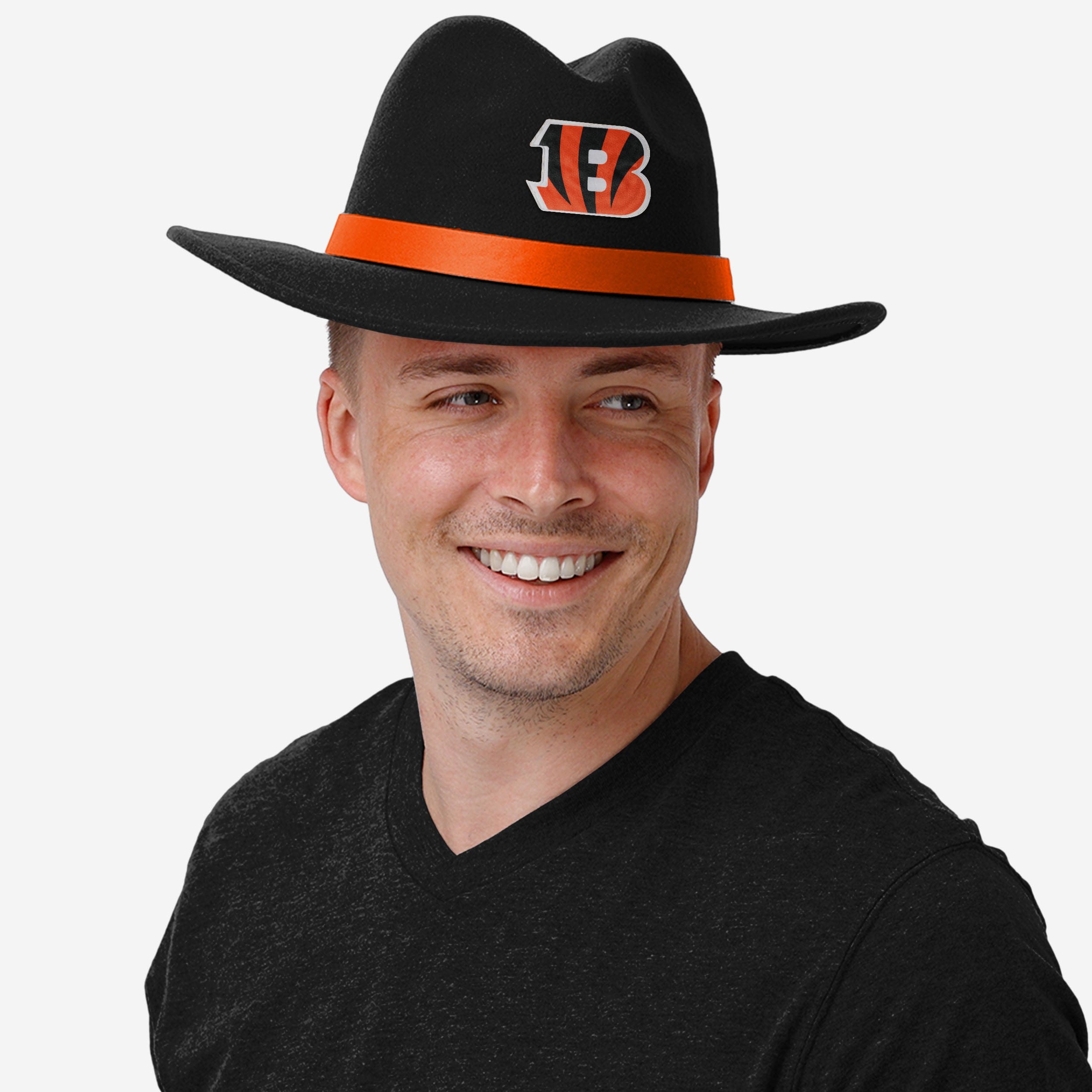 Stylish Cincinnati Bengals Team Color Fedora - Show Your Team Spirit!
