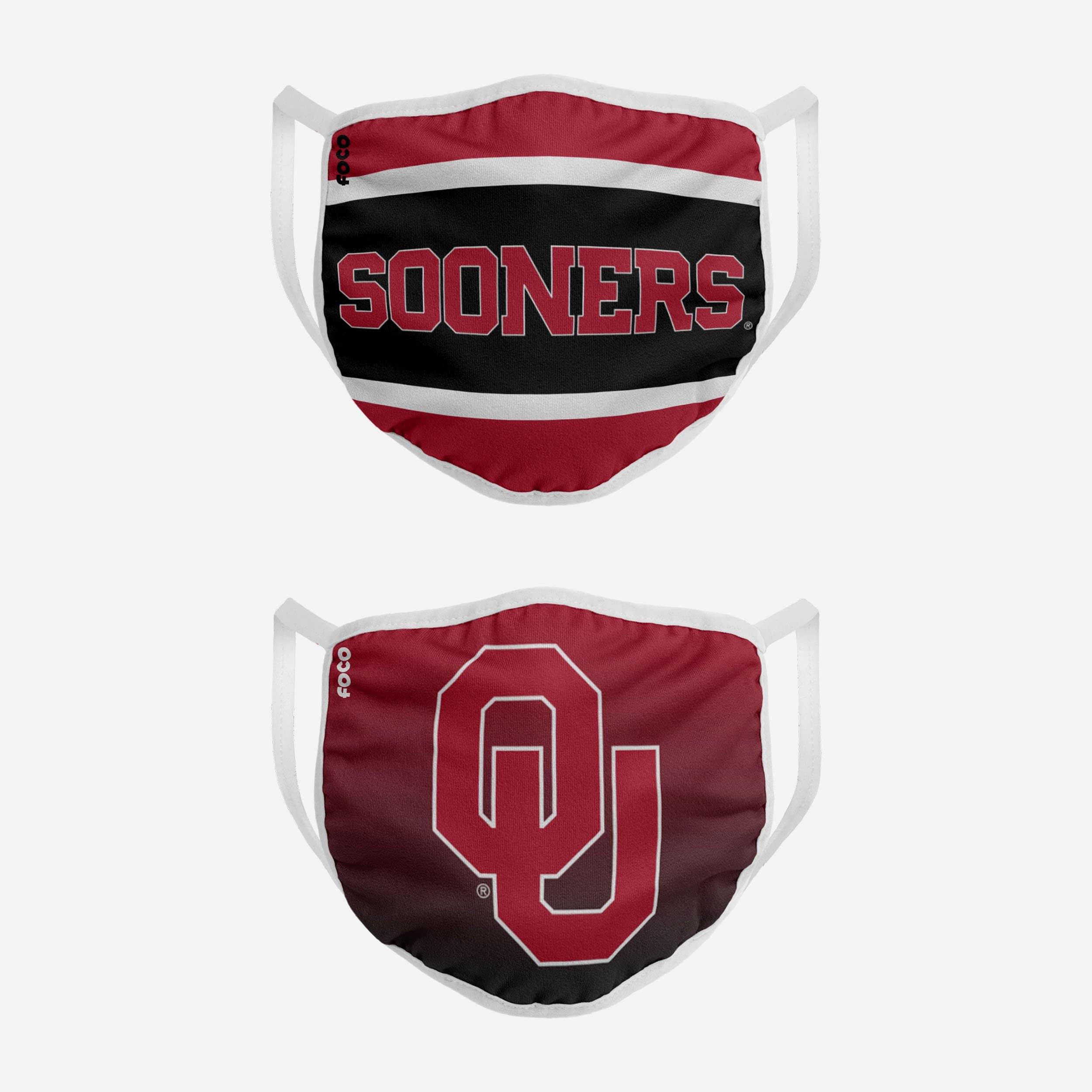 Oklahoma Sooners Printed 2-Pack Face Covers - Show Your Team Spirit!