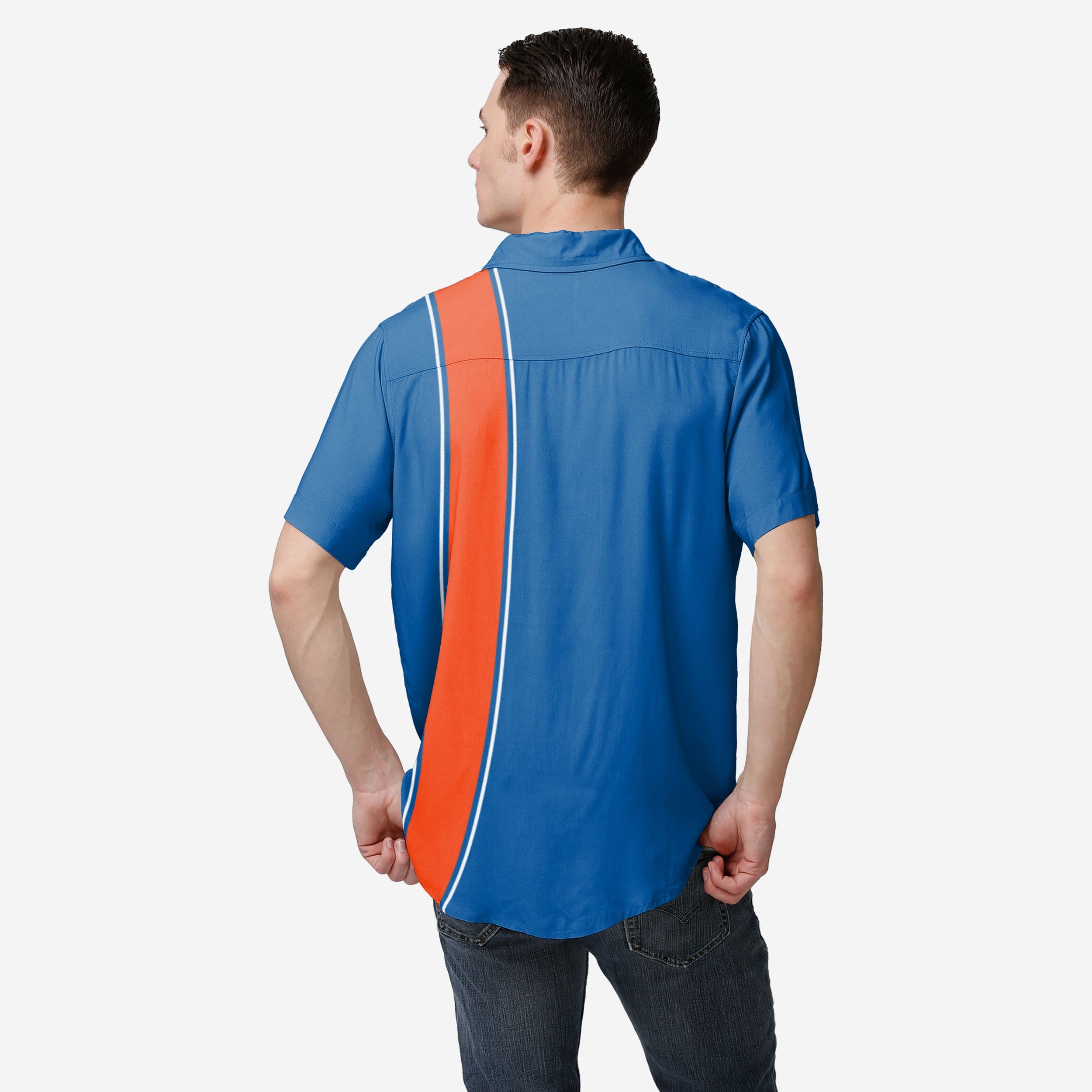 Awesome Florida Gators Bowling Stripe Button-Up Shirt