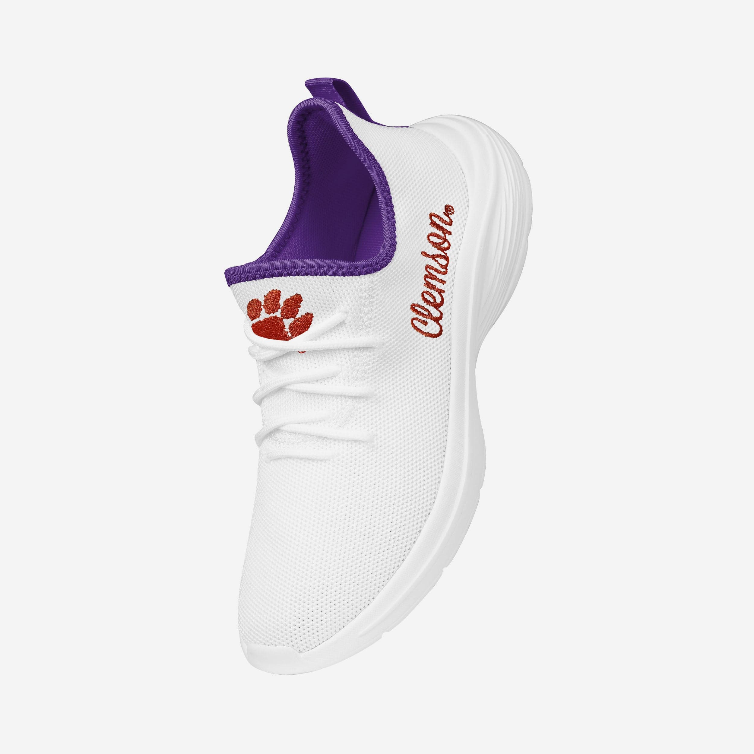 Clemson Tigers Women's Stunning White Midsole Sneakers