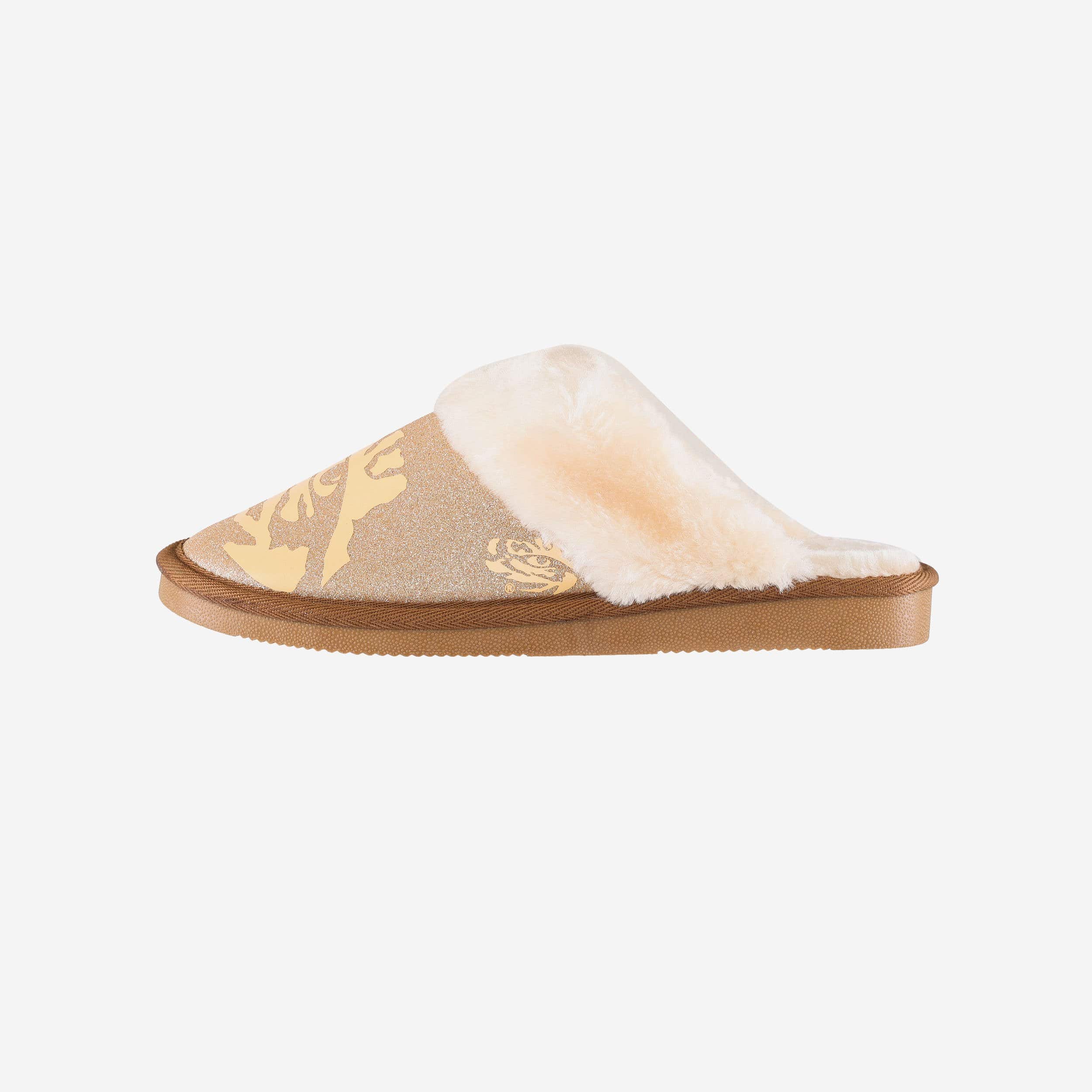 LSU Tigers Women's Sparkling Open-Back Fur Moccasin Slippers - Show Your Team Spirit!