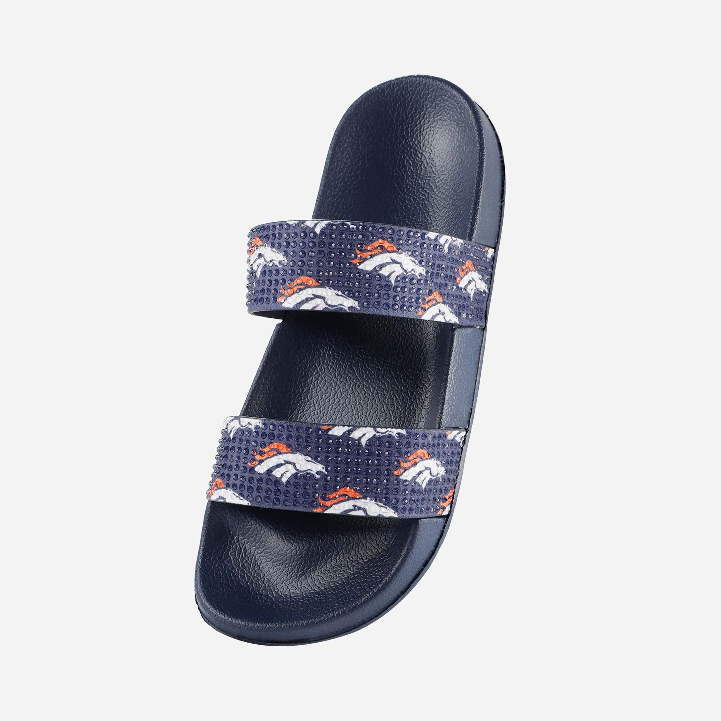 Sparkling Denver Broncos Women's Double Strap Sandals