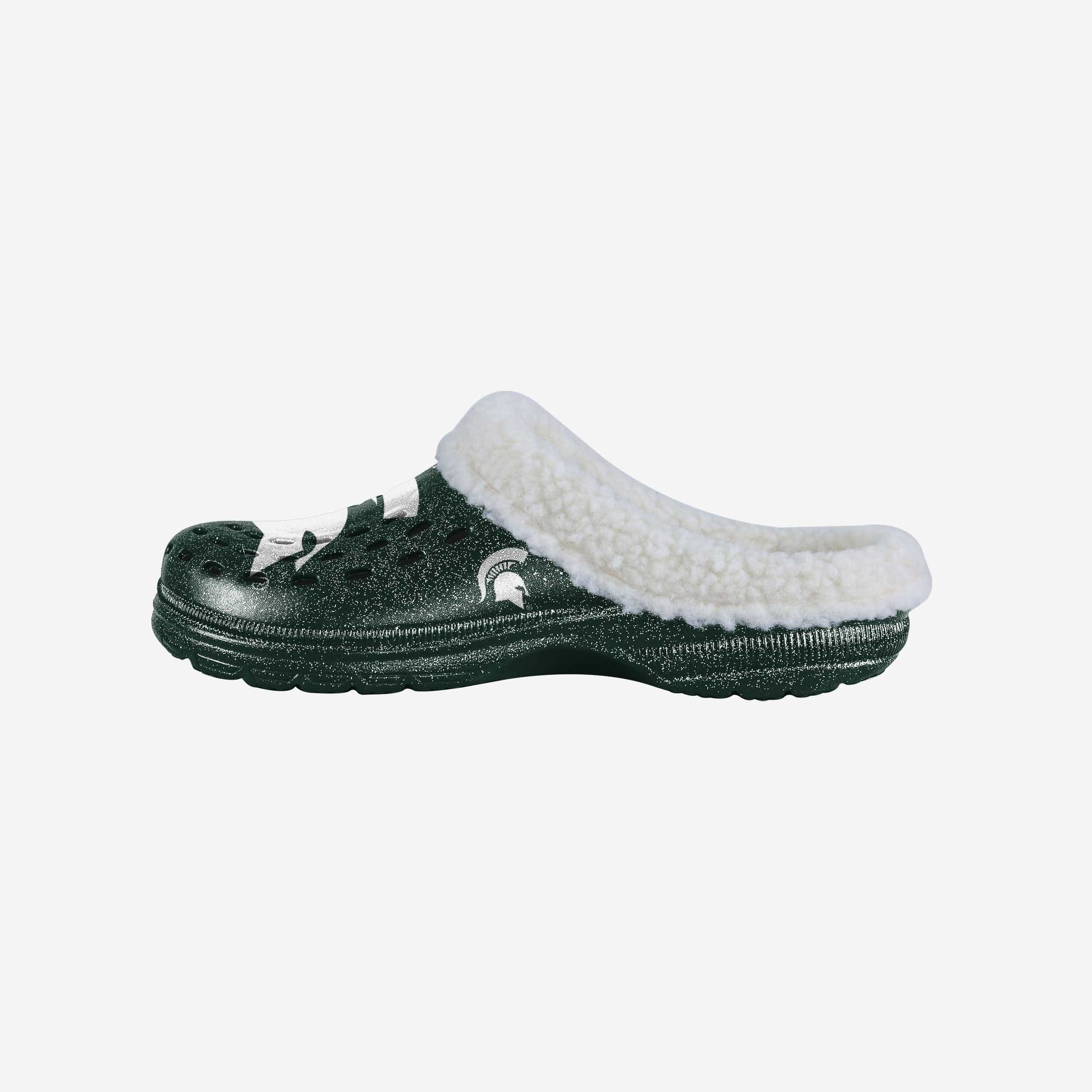 Michigan State Spartans Women's Sparkling Sherpa-Lined Clogs