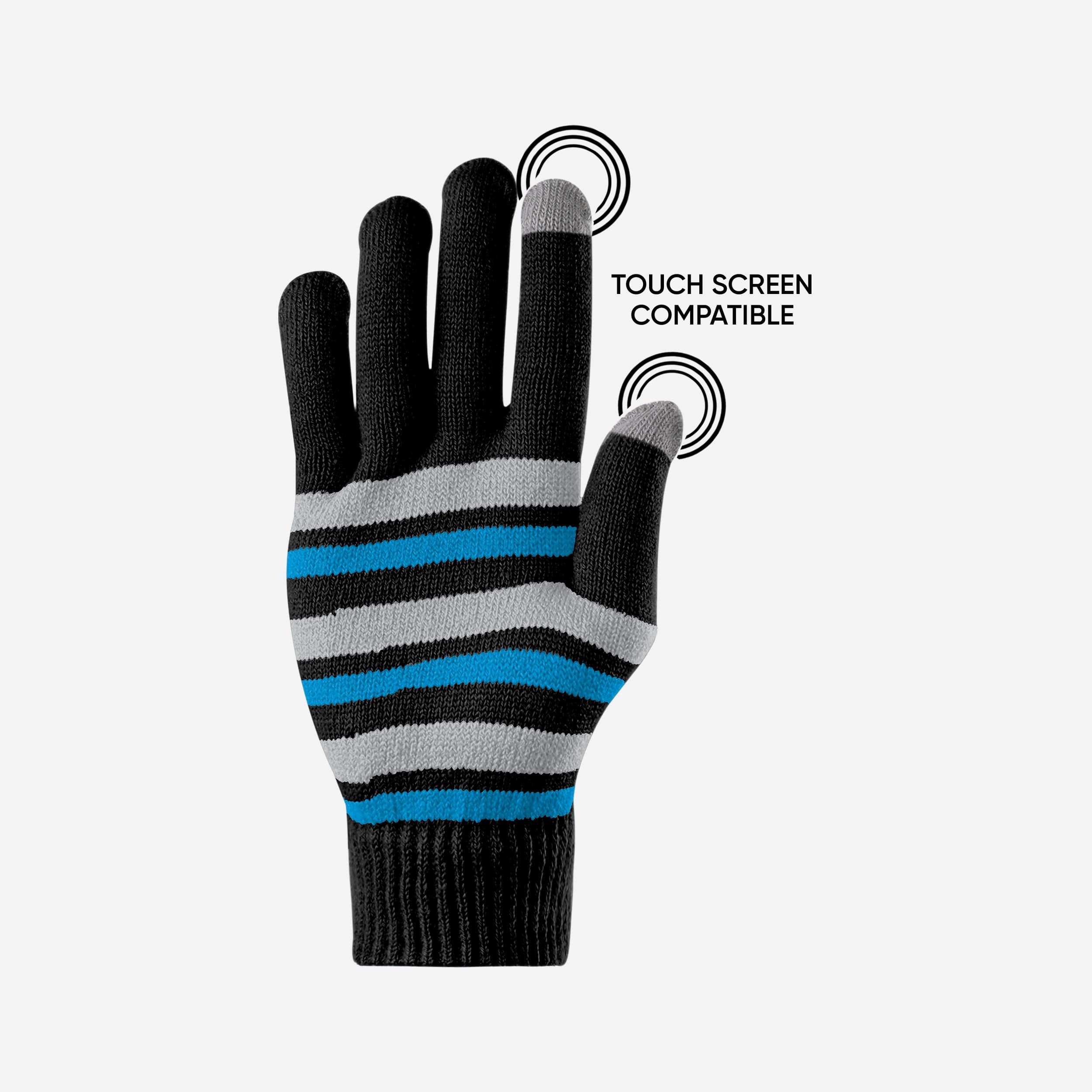 Carolina Panthers Super Stretch Gloves for Game-Day Connectivity
