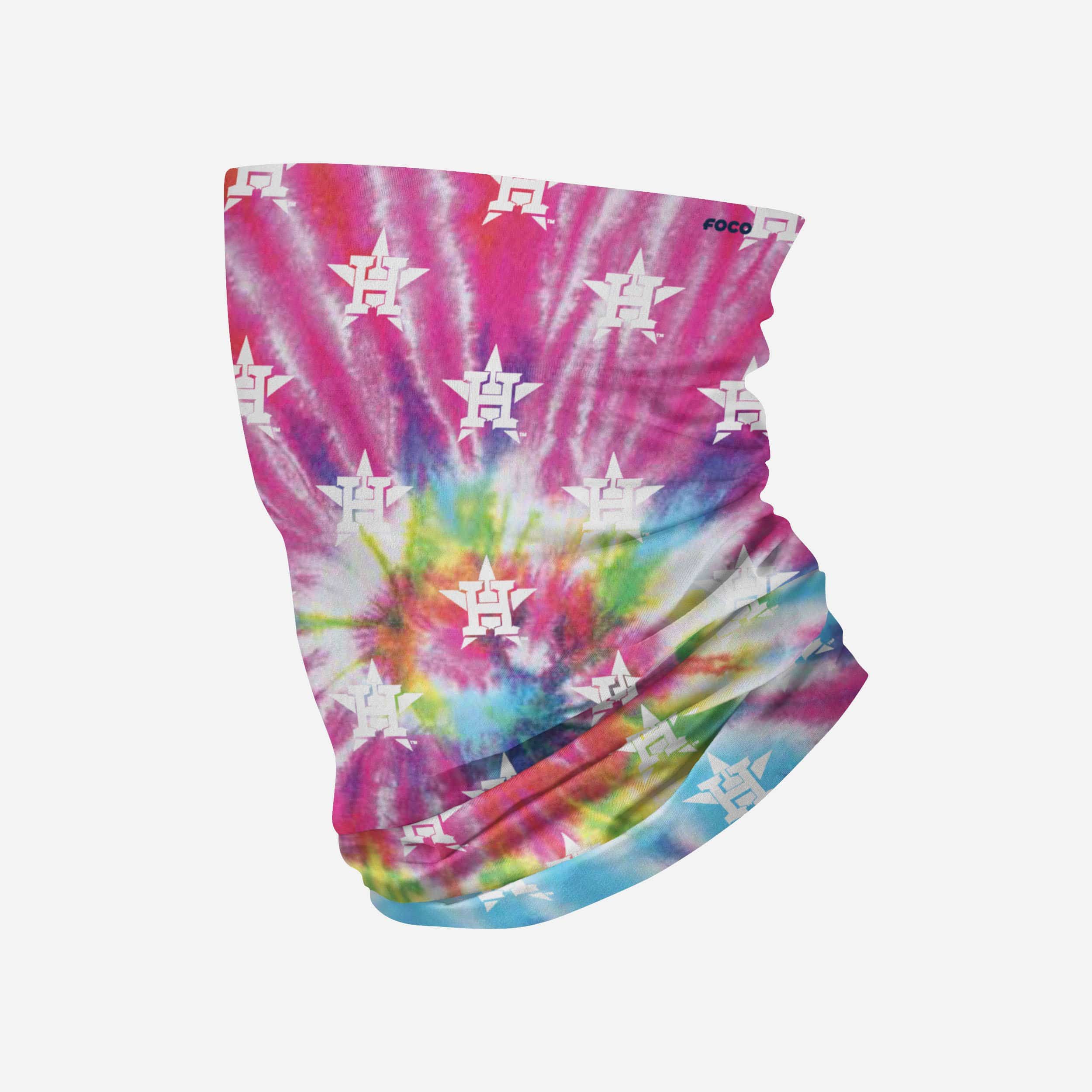 Stunning Houston Astros Pastel Tie - Dye Gaiter Scarf: Represent Your Team in Style!