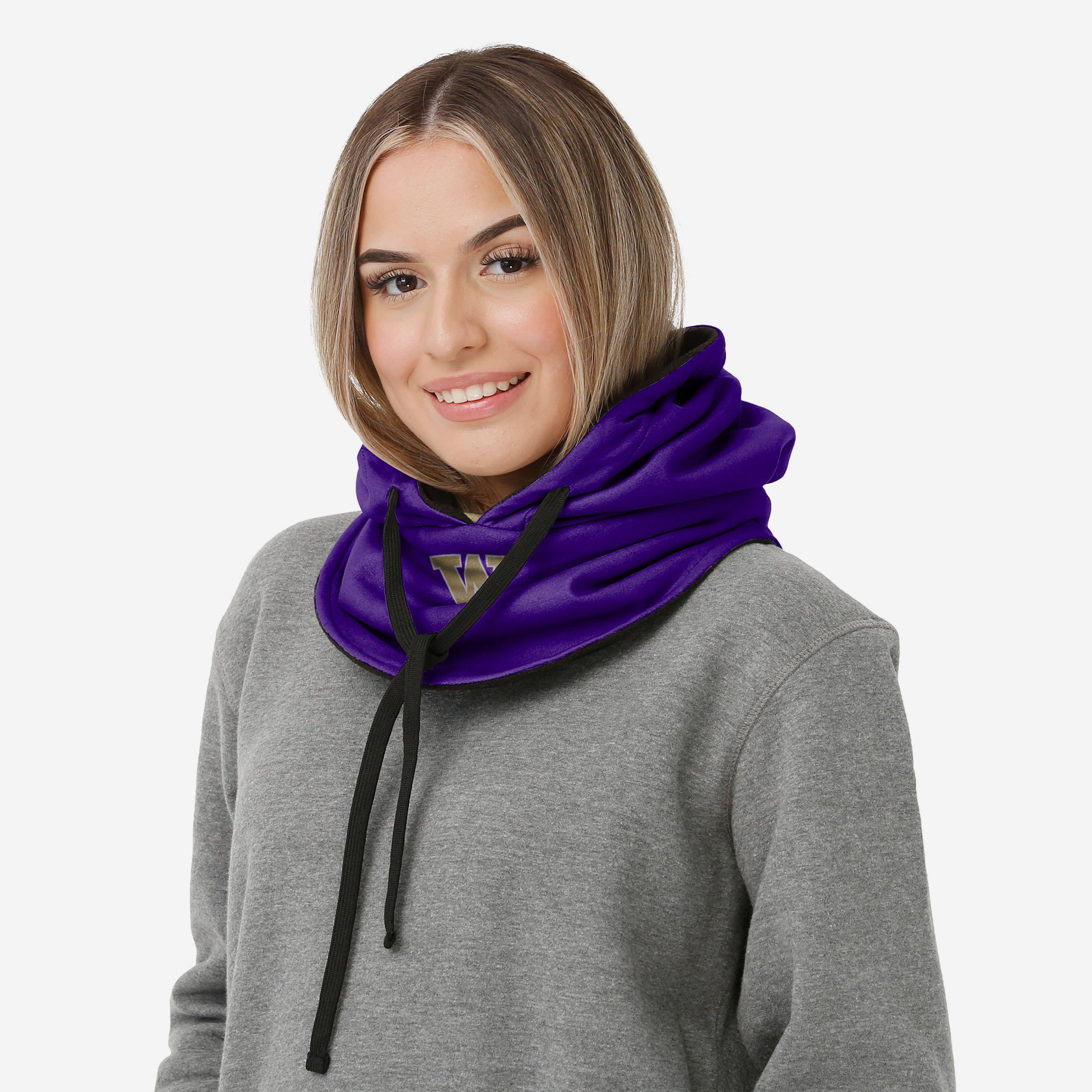 Washington Huskies Drawstring Hooded Gaiter - Stay Warm in Style!