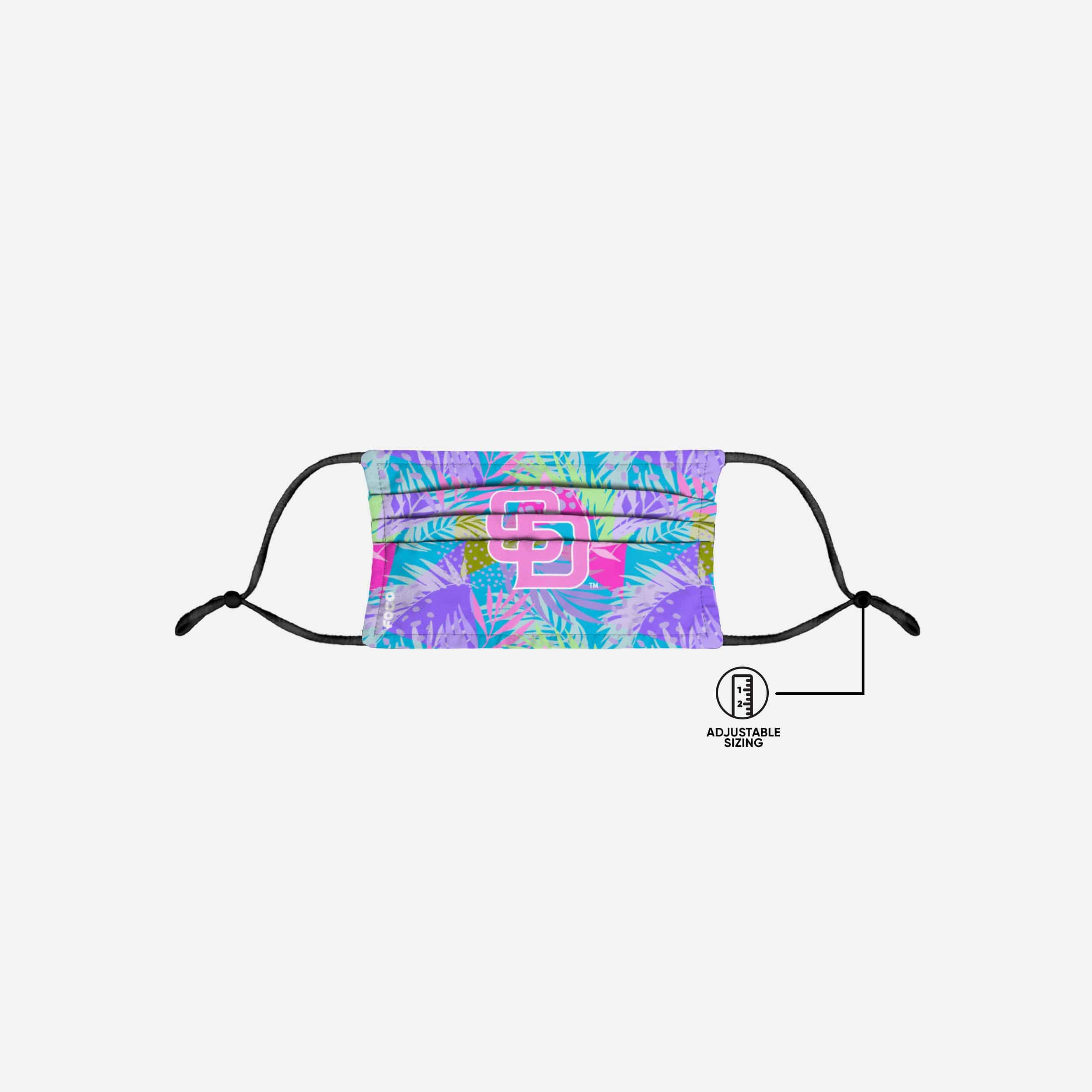 San Diego Padres Neon Floral 3-Pack Face Covers - Stylish Team Spirit!
