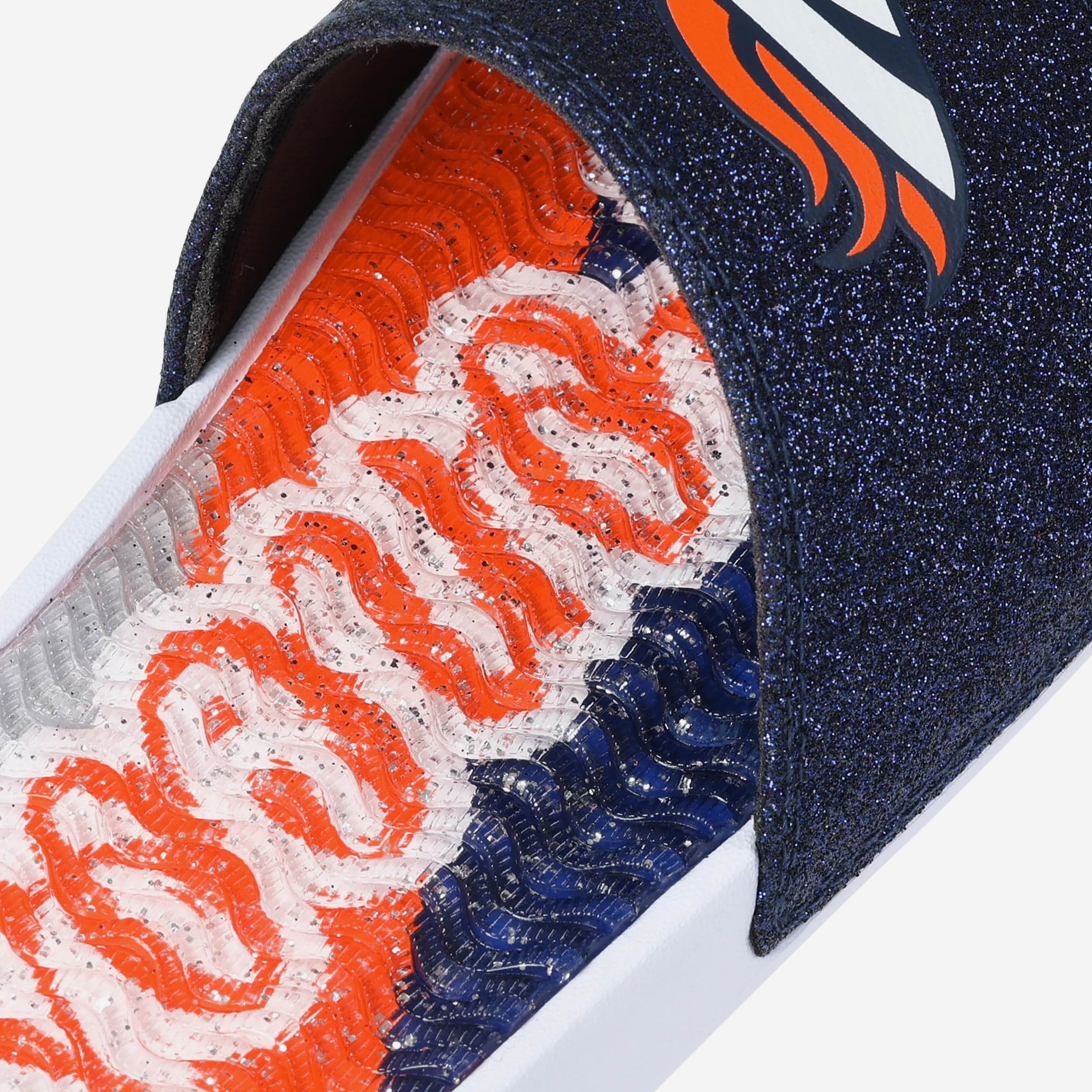 Denver Broncos Women's Sparkling Gel Slides - Shine with Team Spirit!