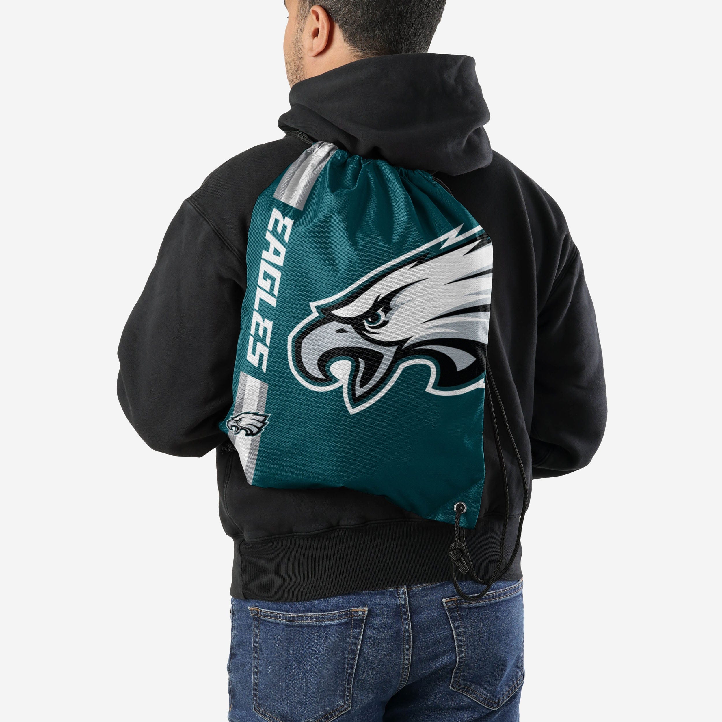 Philadelphia Eagles Big Logo Drawstring Backpack - Show Your Team Spirit!