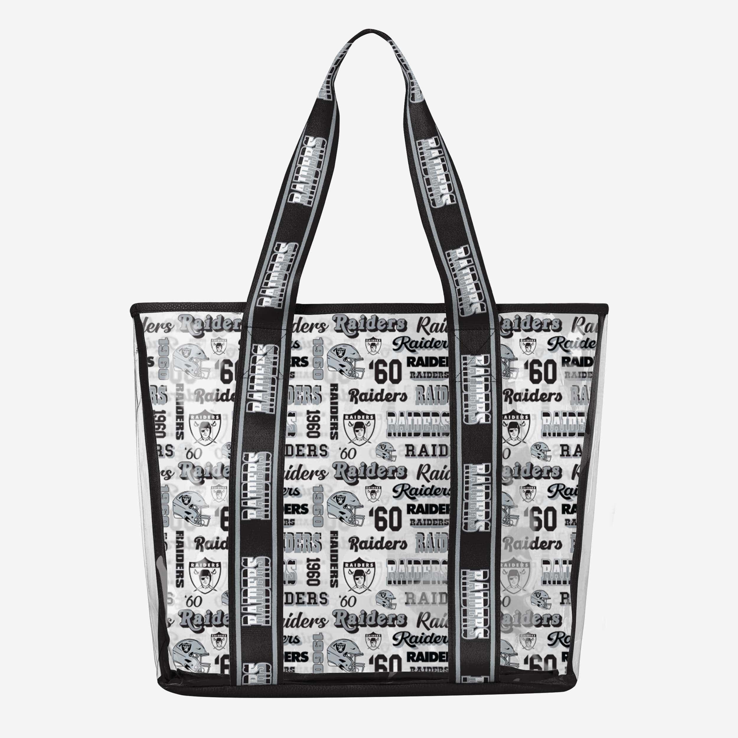 Exciting Las Vegas Raiders Repeat Retro Print Clear Tote Bag