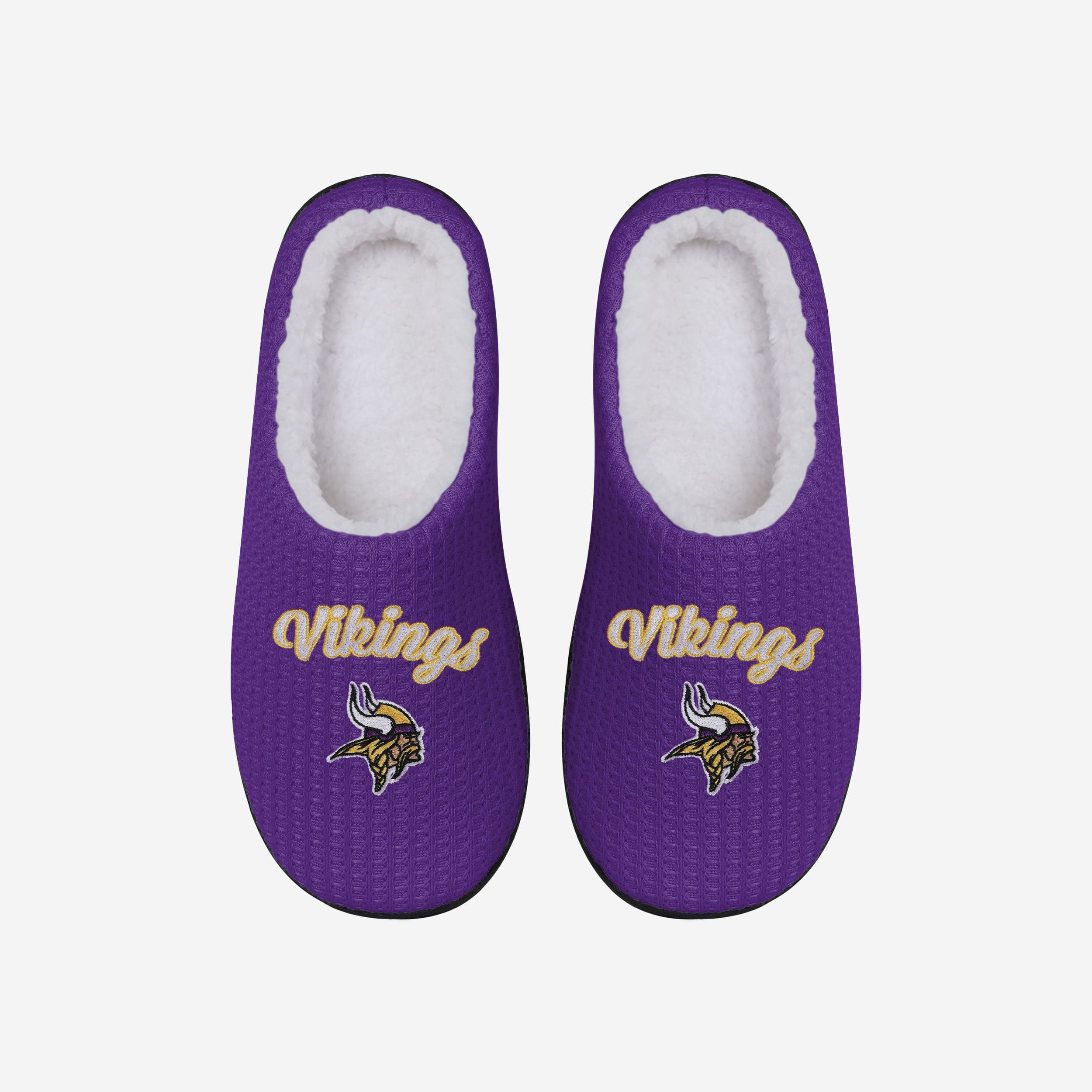 Minnesota Vikings Women's Cozy Sherpa Lined Memory Foam Slippers