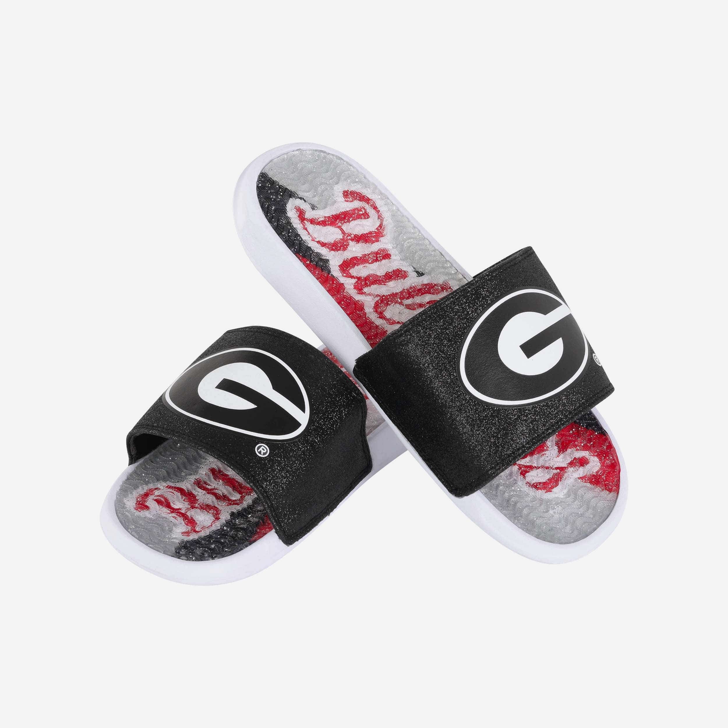 Georgia Bulldogs Women's Sparkling Gel Slides