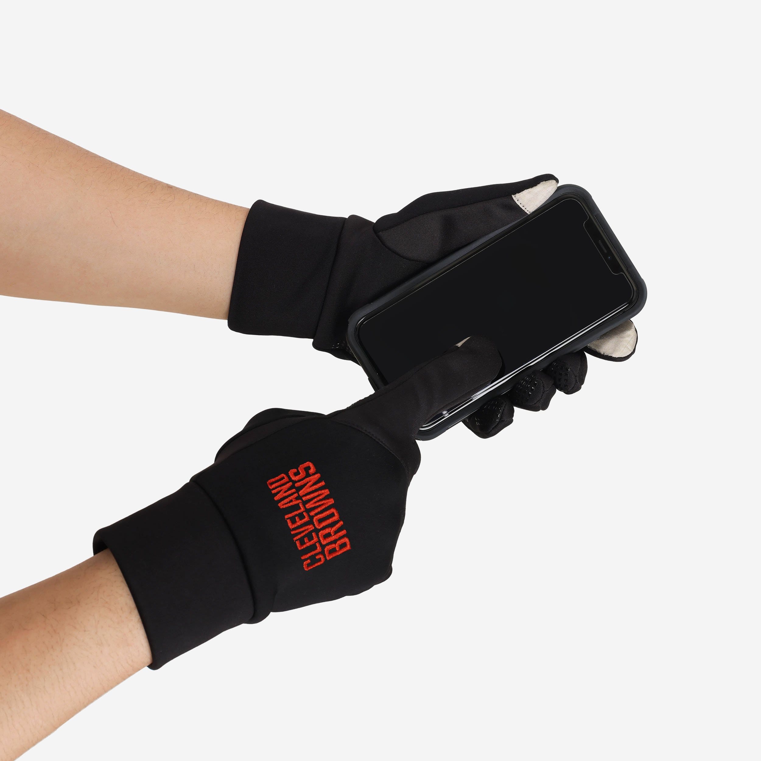 Cleveland Browns Wordmark Texting Gloves - Stay Warm and Connected!