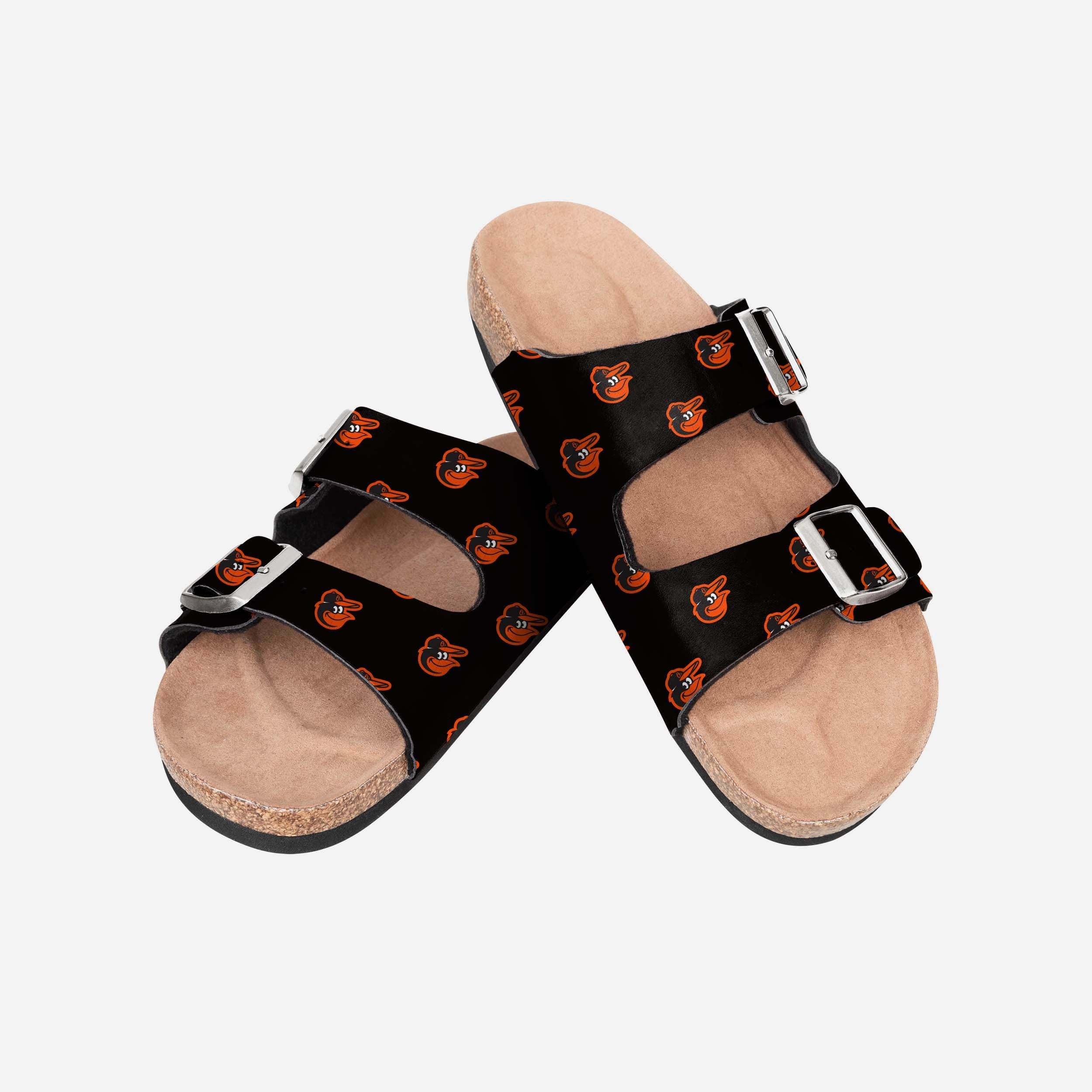 Gorgeous Baltimore Orioles Women's Team Logo Double Buckle Sandals