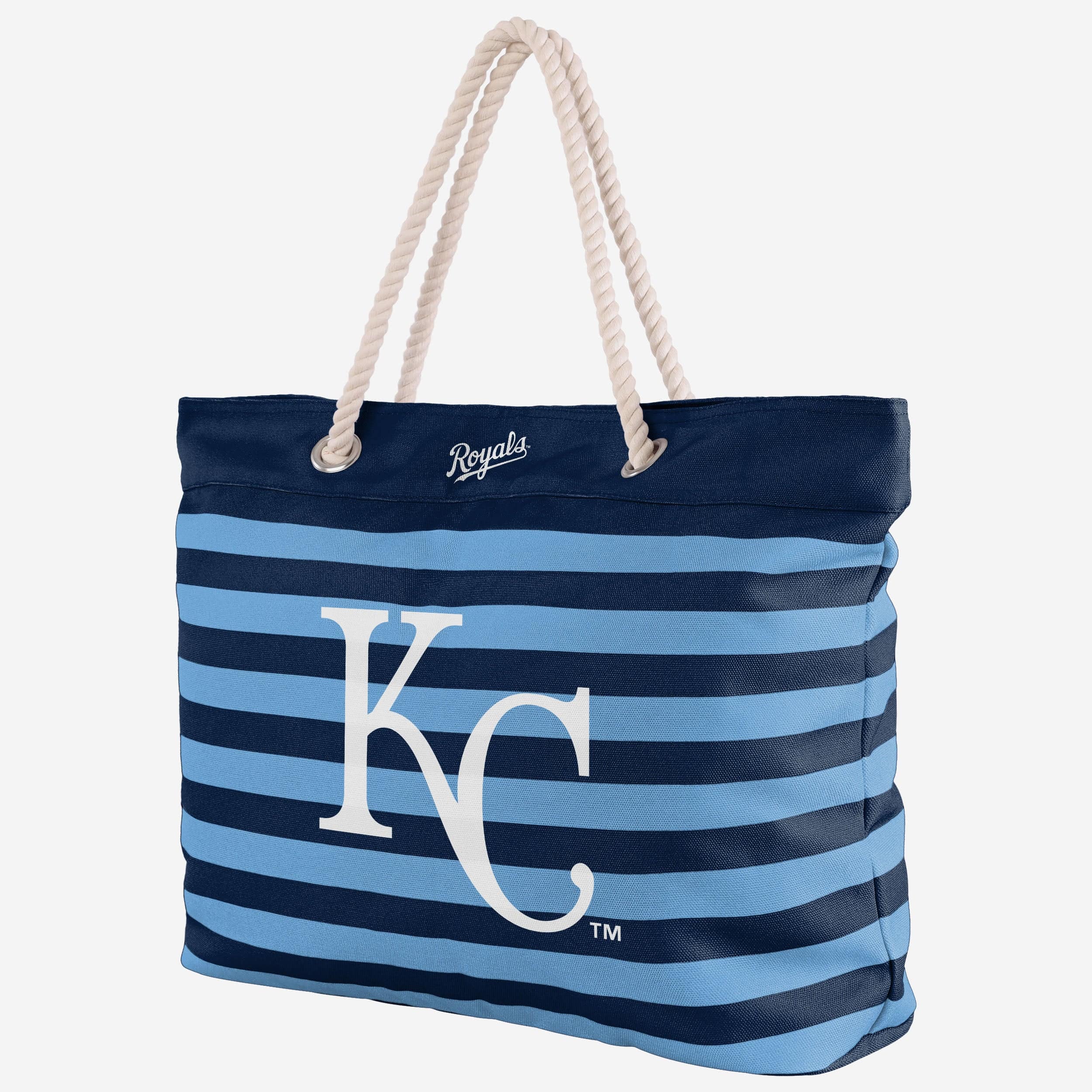 Show Your Team Spirit with the Kansas City Royals Nautical Stripe Tote Bag