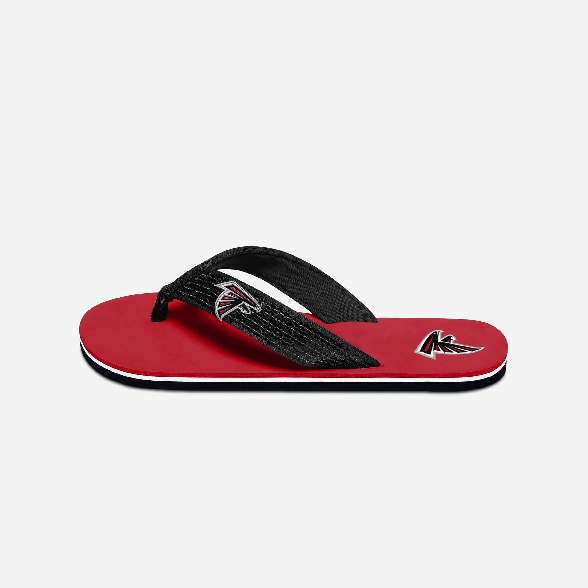 Glamorous Atlanta Falcons Women's Sequin Flip Flops