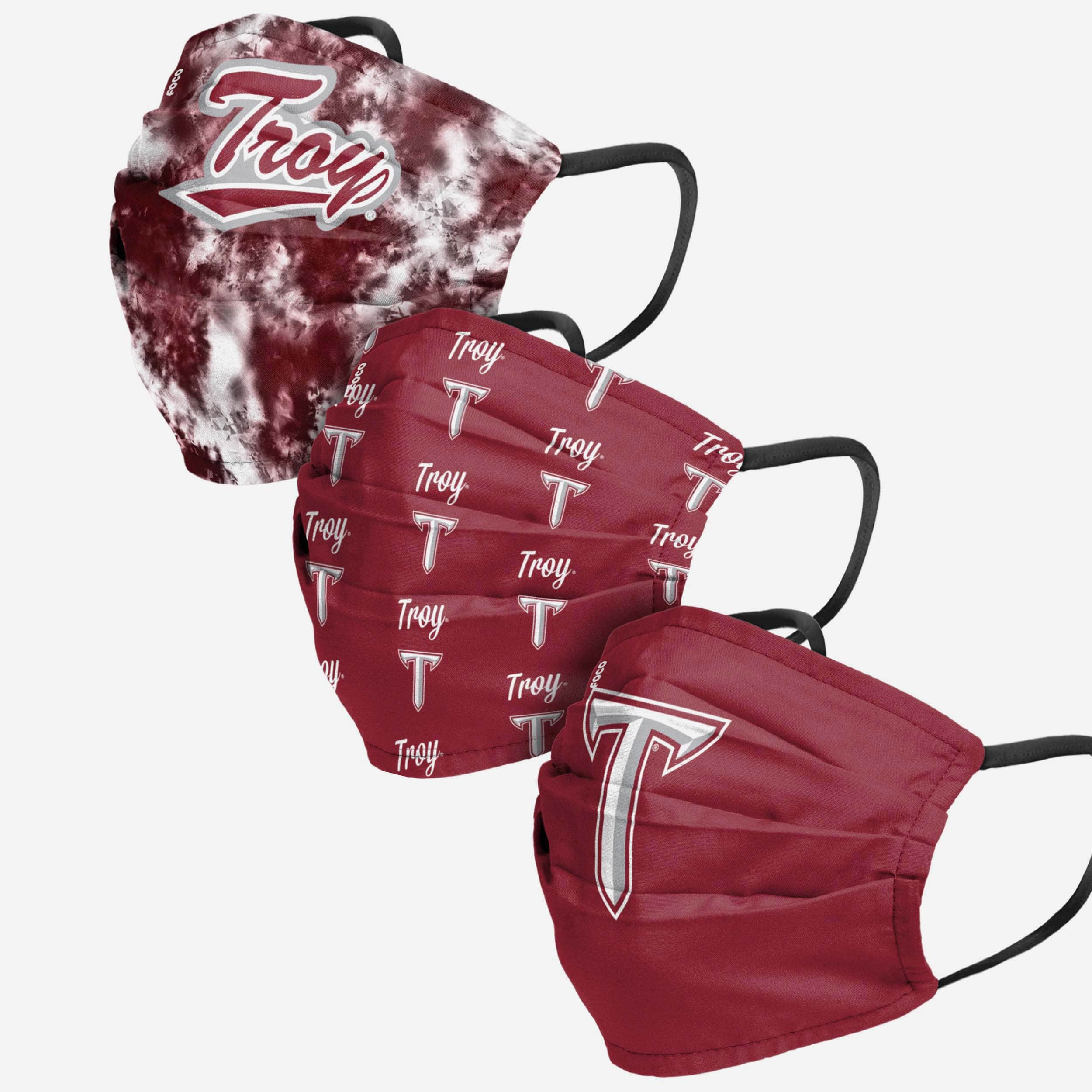 Troy Trojans Women's Matchday 3-Pack Face Cover - Show Your Team Spirit!