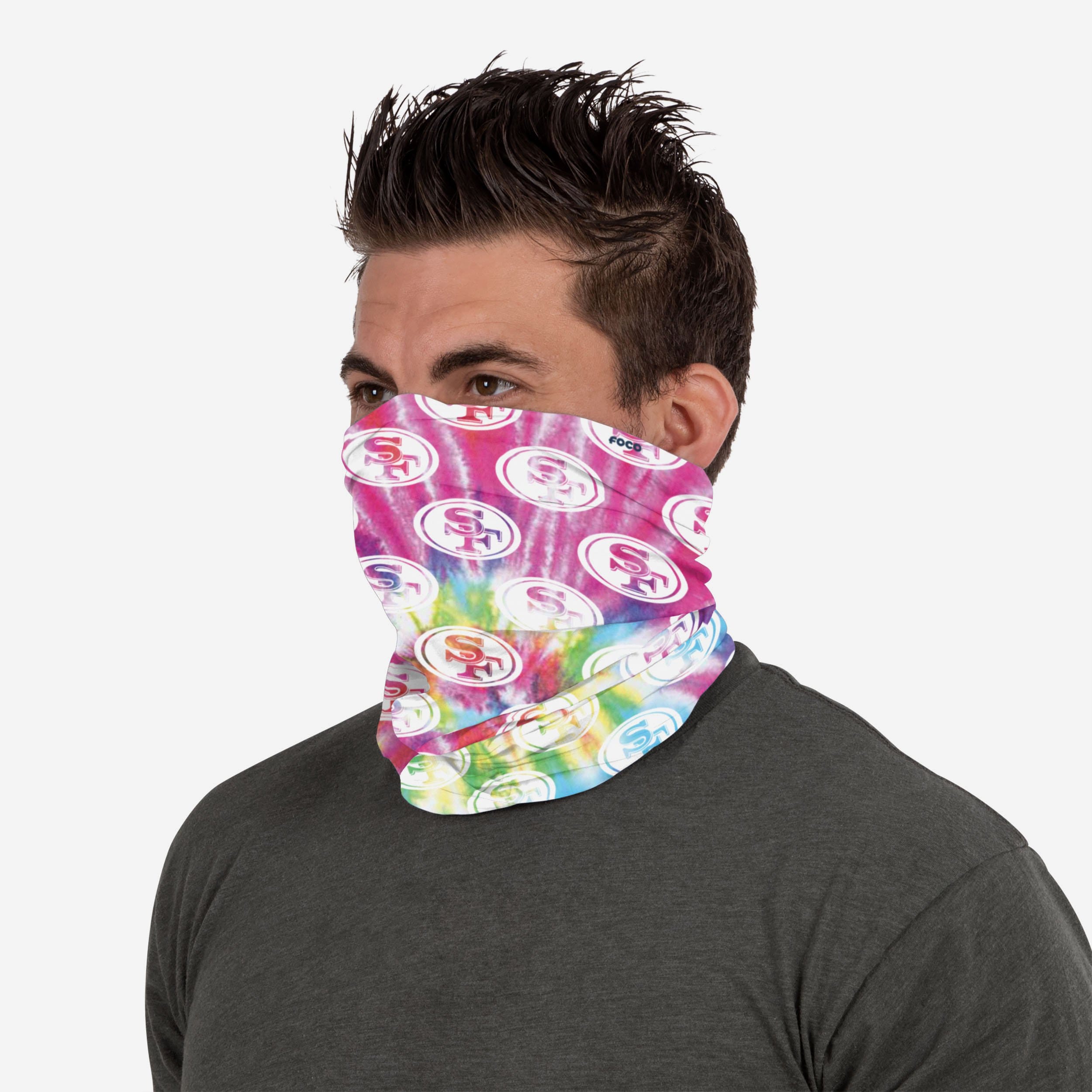 San Francisco 49ers Pastel Tie - Dye Gaiter Scarf: A Fashionable Team Statement