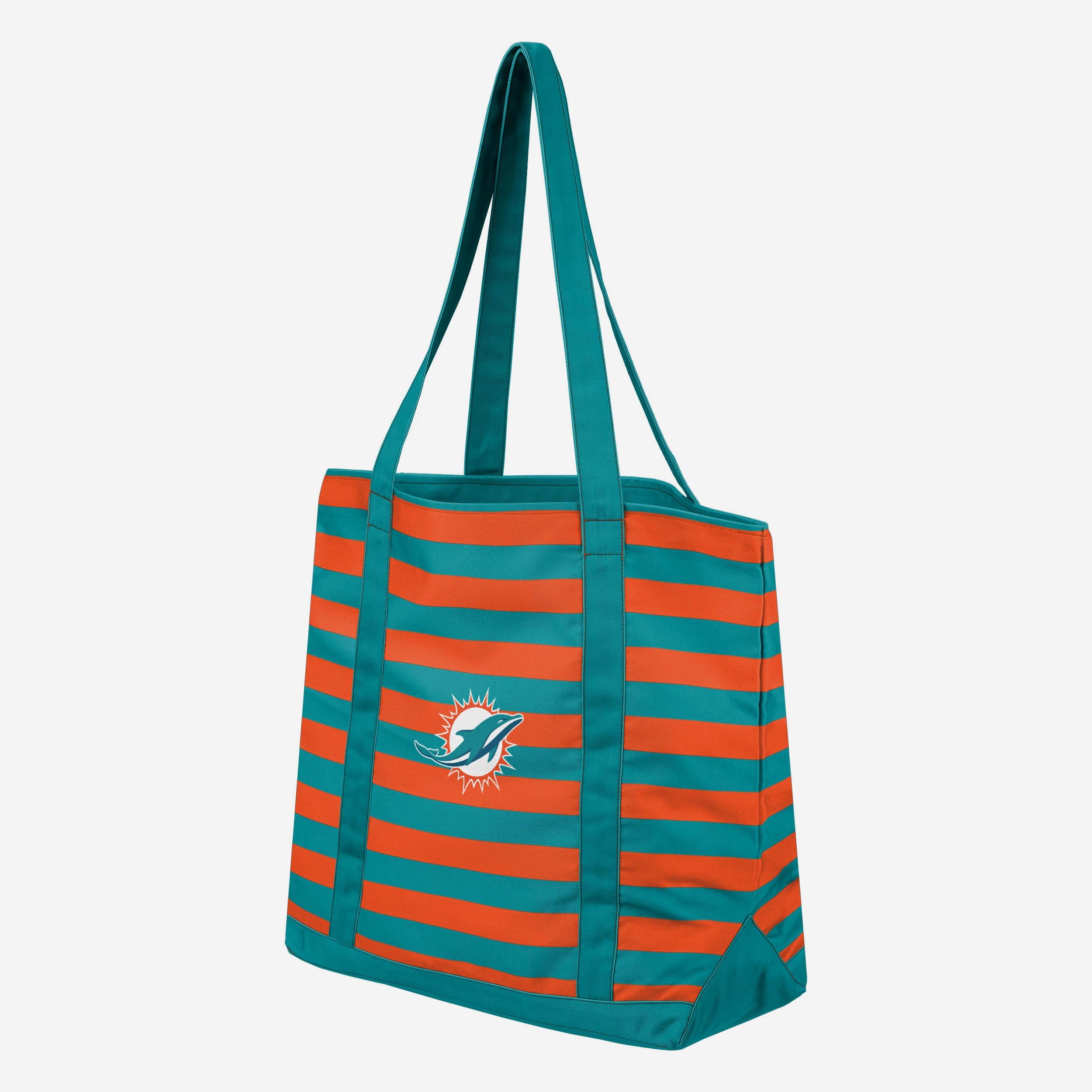 Miami Dolphins Team Stripe Canvas Tote Bag - Show Your Fandom!