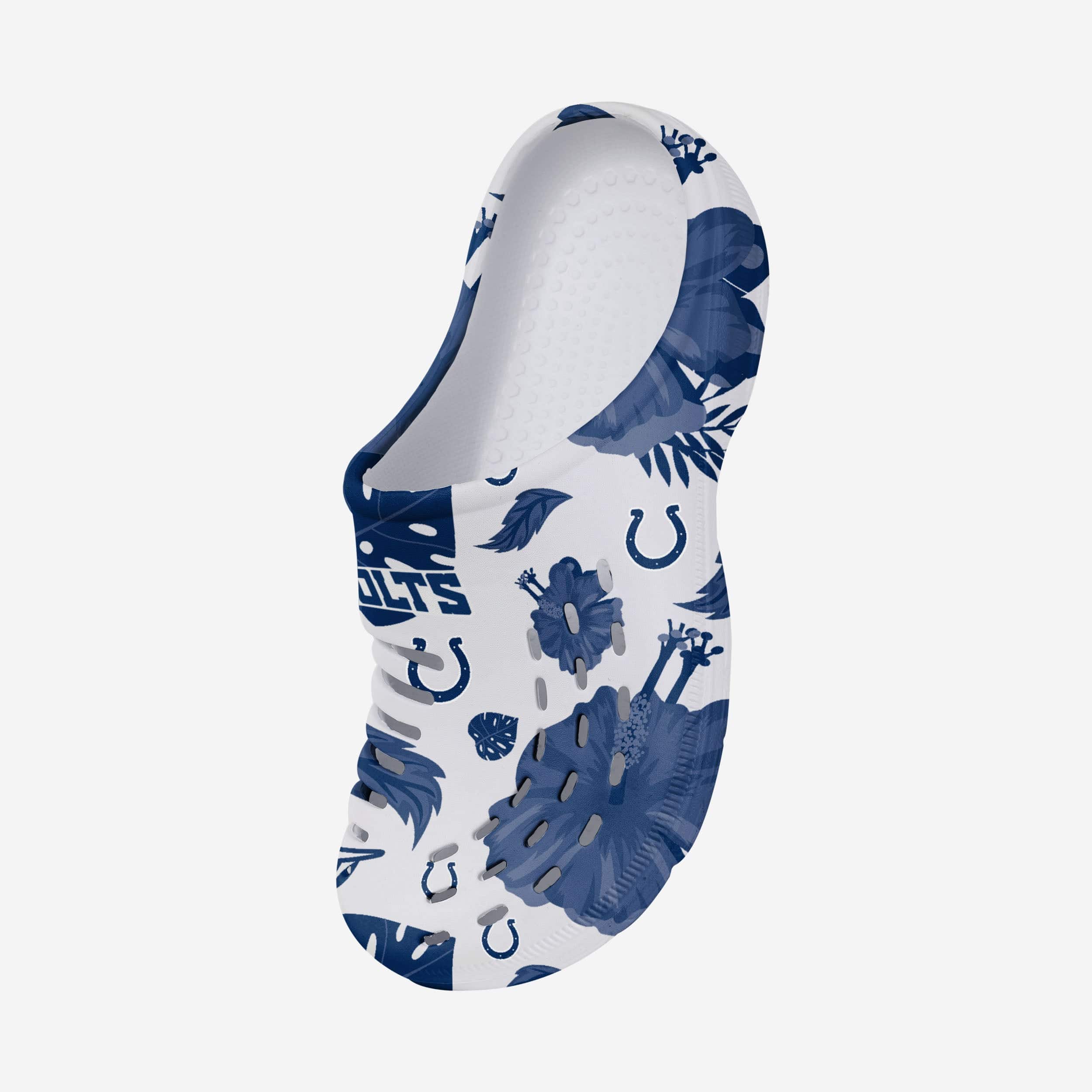 Stylish Indianapolis Colts Women's Floral White Clogs