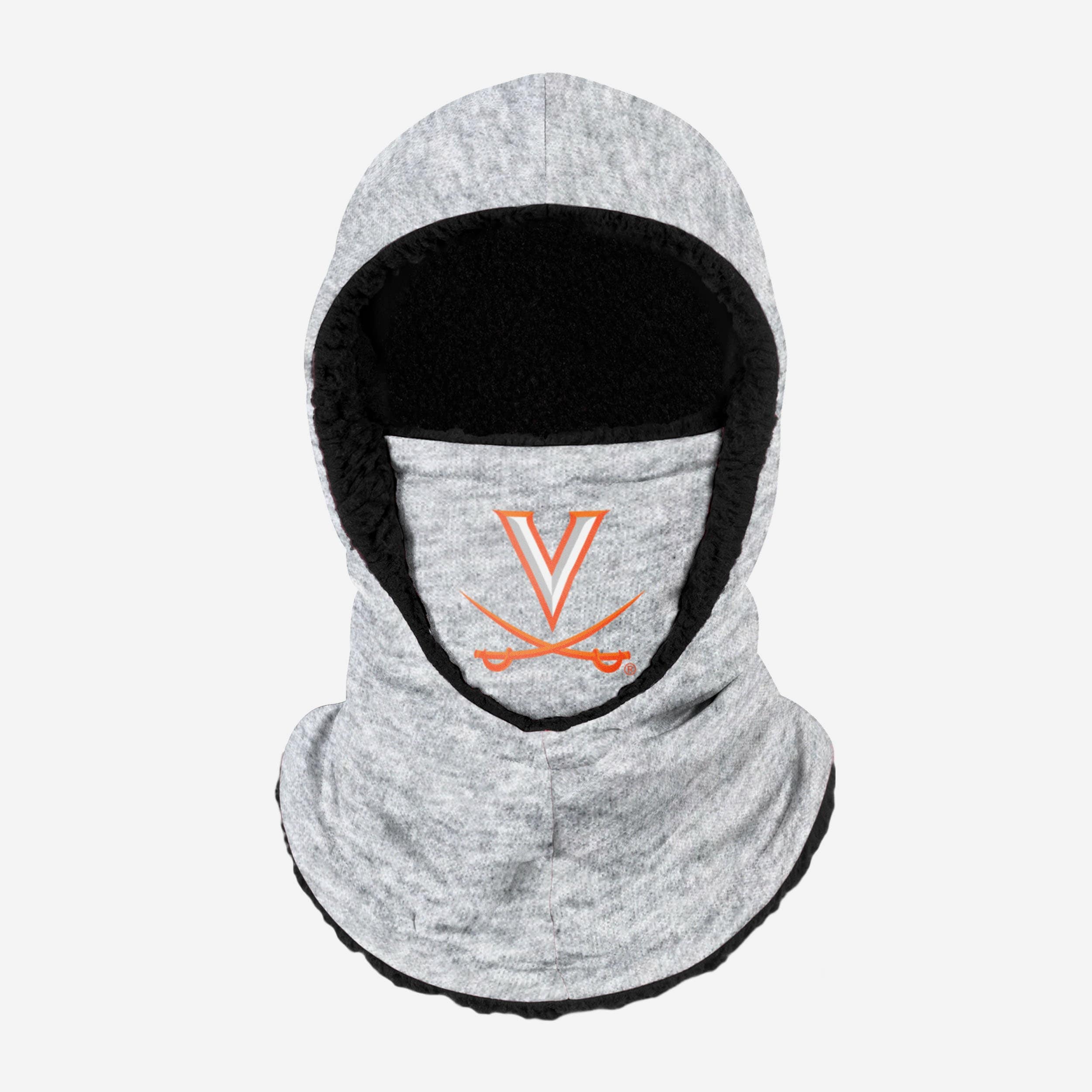 Virginia Cavaliers Heather Grey Big Logo Hooded Gaiter - The Ultimate Winter Essential