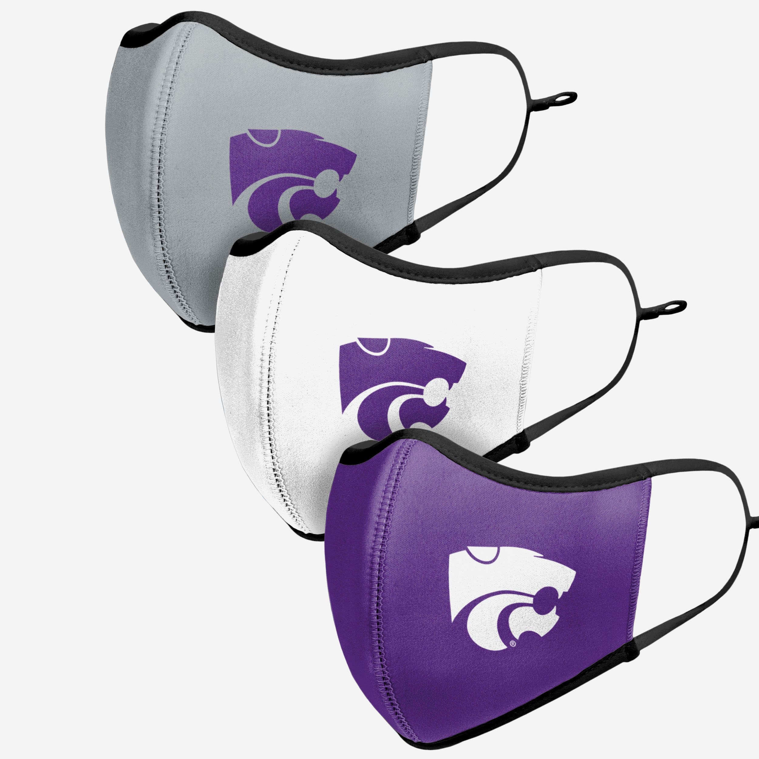 Kansas State Wildcats Original 3-Pack Sports Face Cover - Represent Your Team in Style!